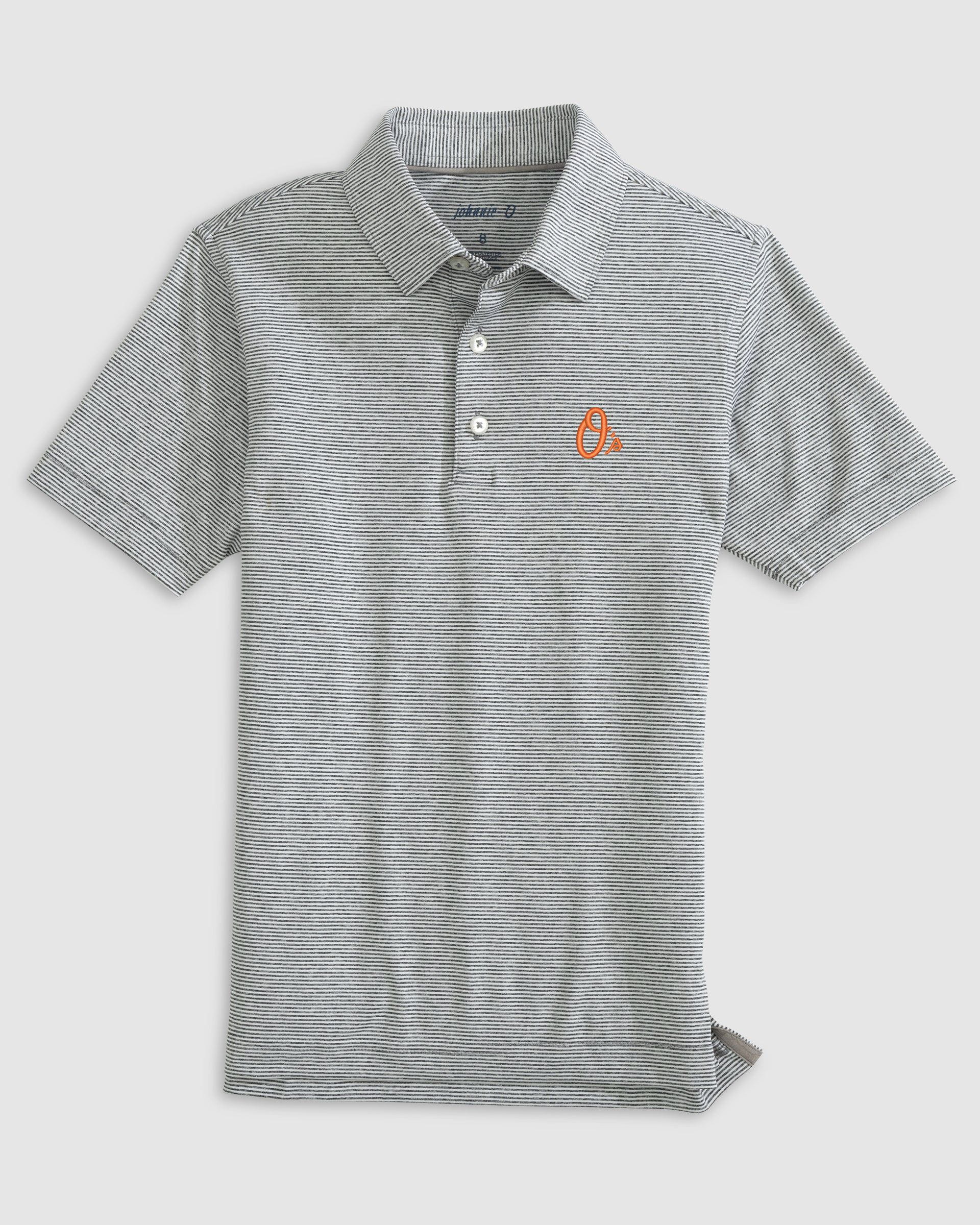 Baltimore Orioles Lyndonn Jr. Striped Jersey Performance Polo - O Logo