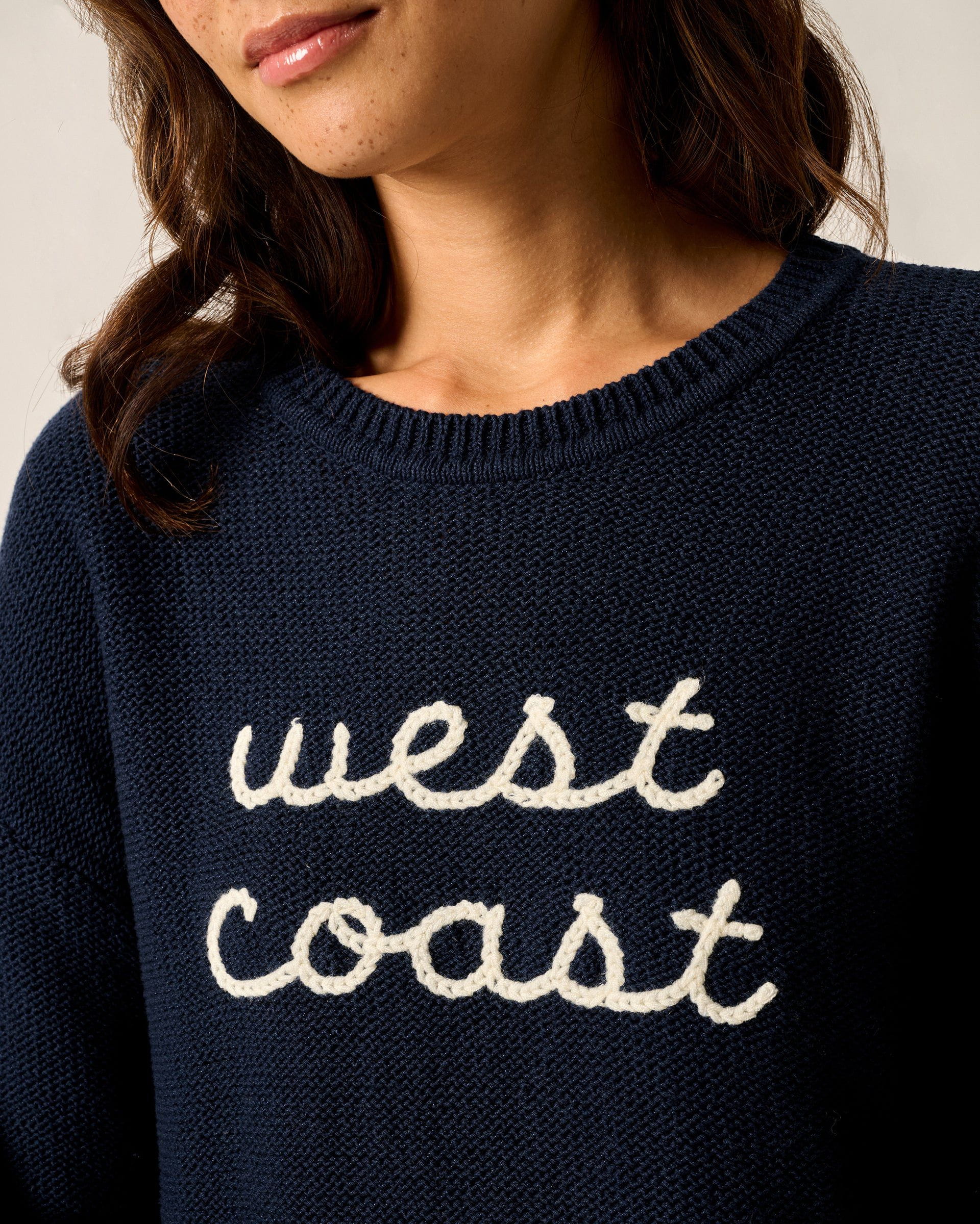 Coastal Chloe Cotton Blend Crewneck Sweater