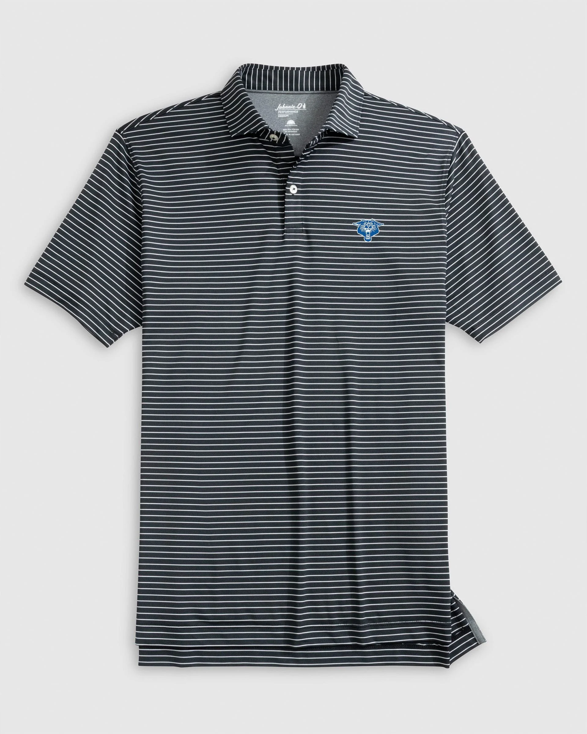 Kentucky Beau Striped Performance Jersey Polo - Vintage Logo