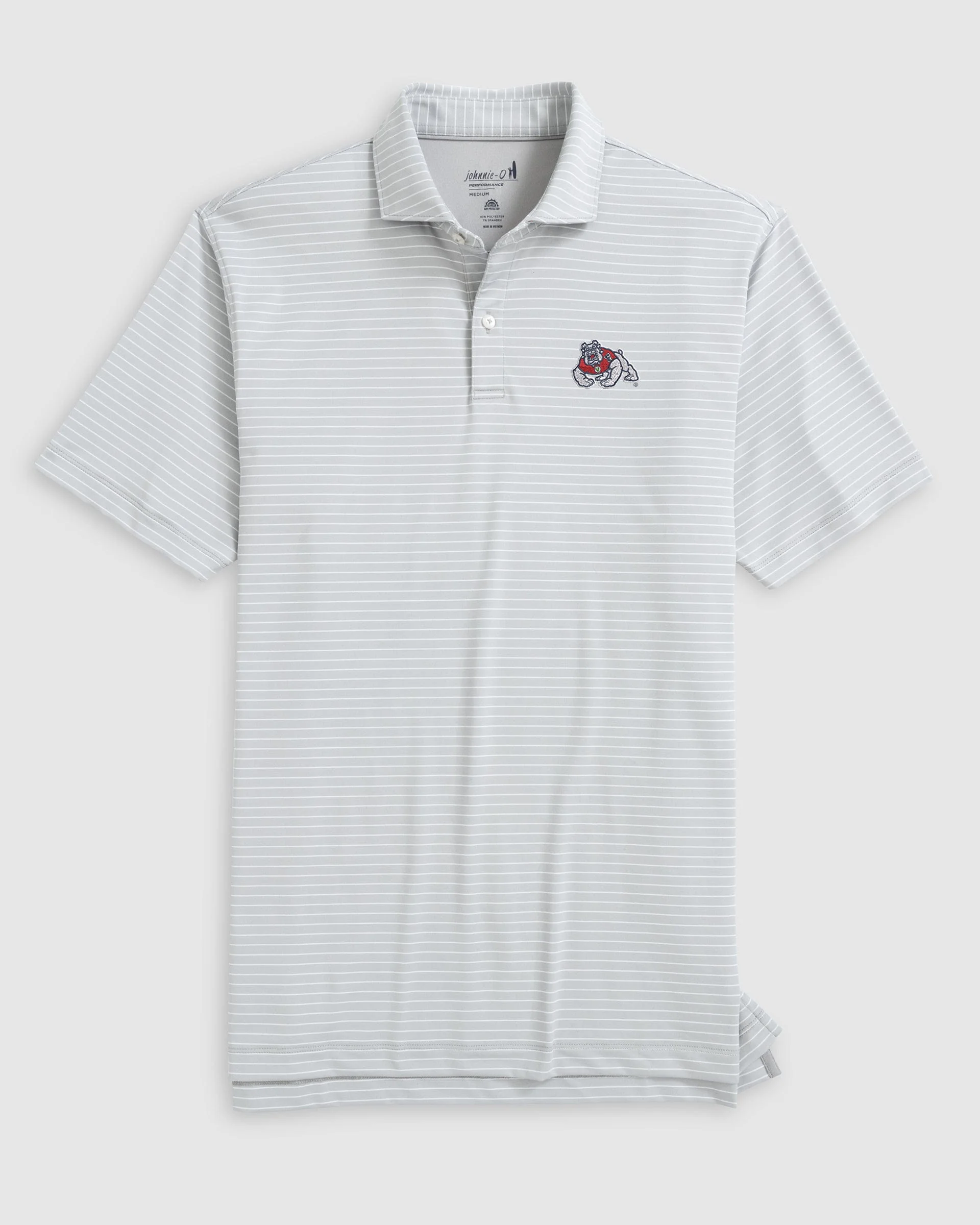 Fresno State Beau Striped Performance Jersey Polo