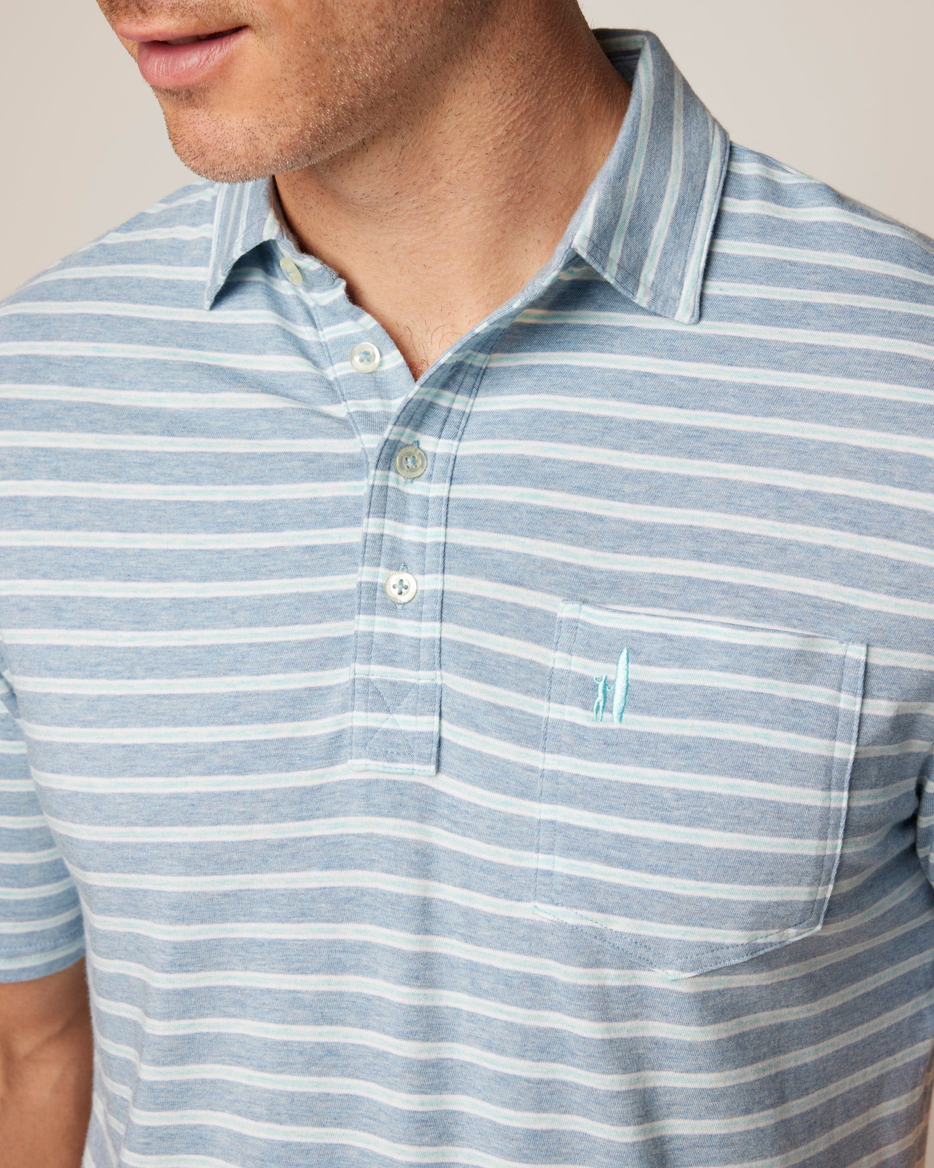 Original 4-Button Polo - Matthis Stripe