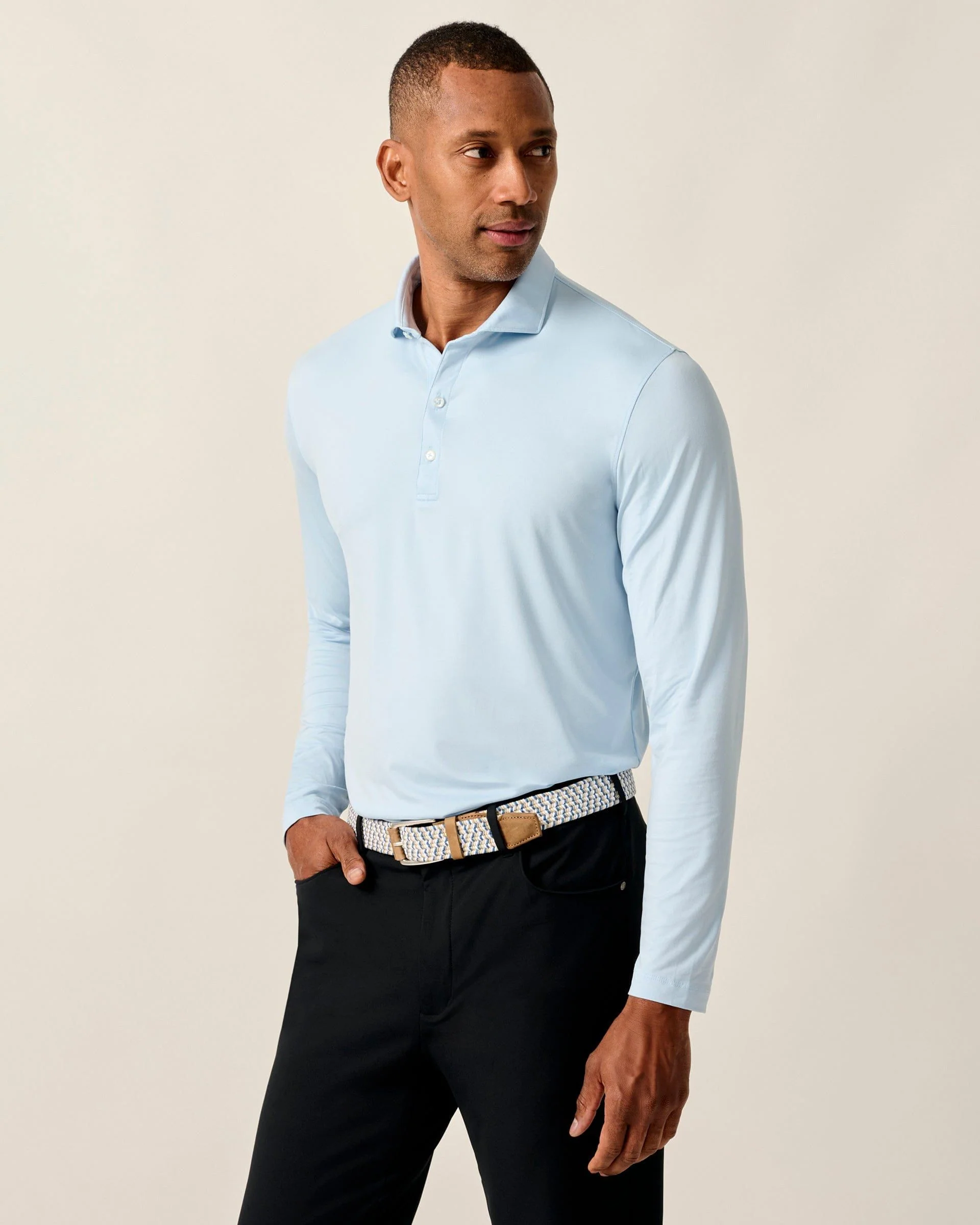 Featherweight Long Sleeve Performance Polo - Swing