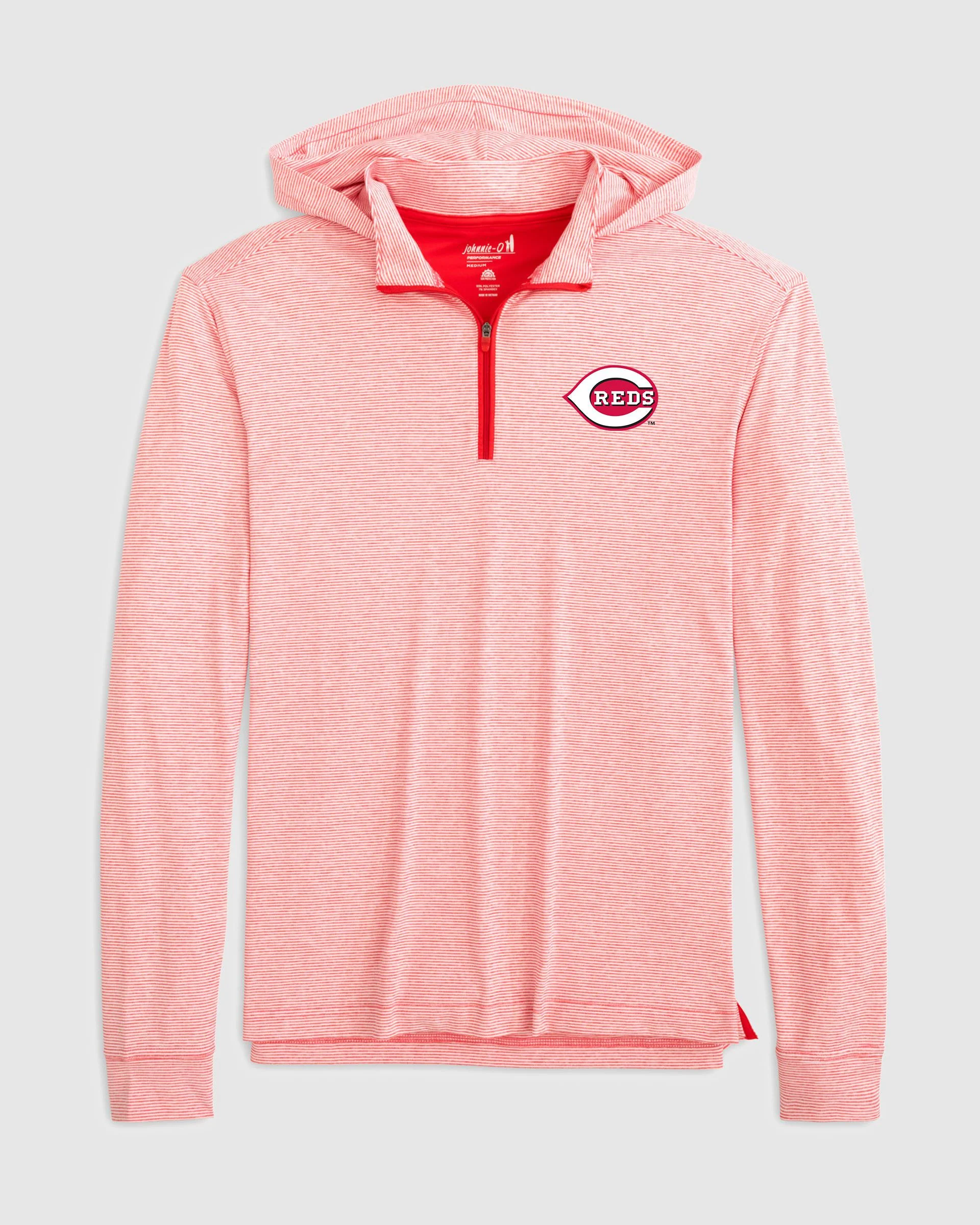 Cincinnati Reds Hybrid Performance 1/4 Zip Hoodie