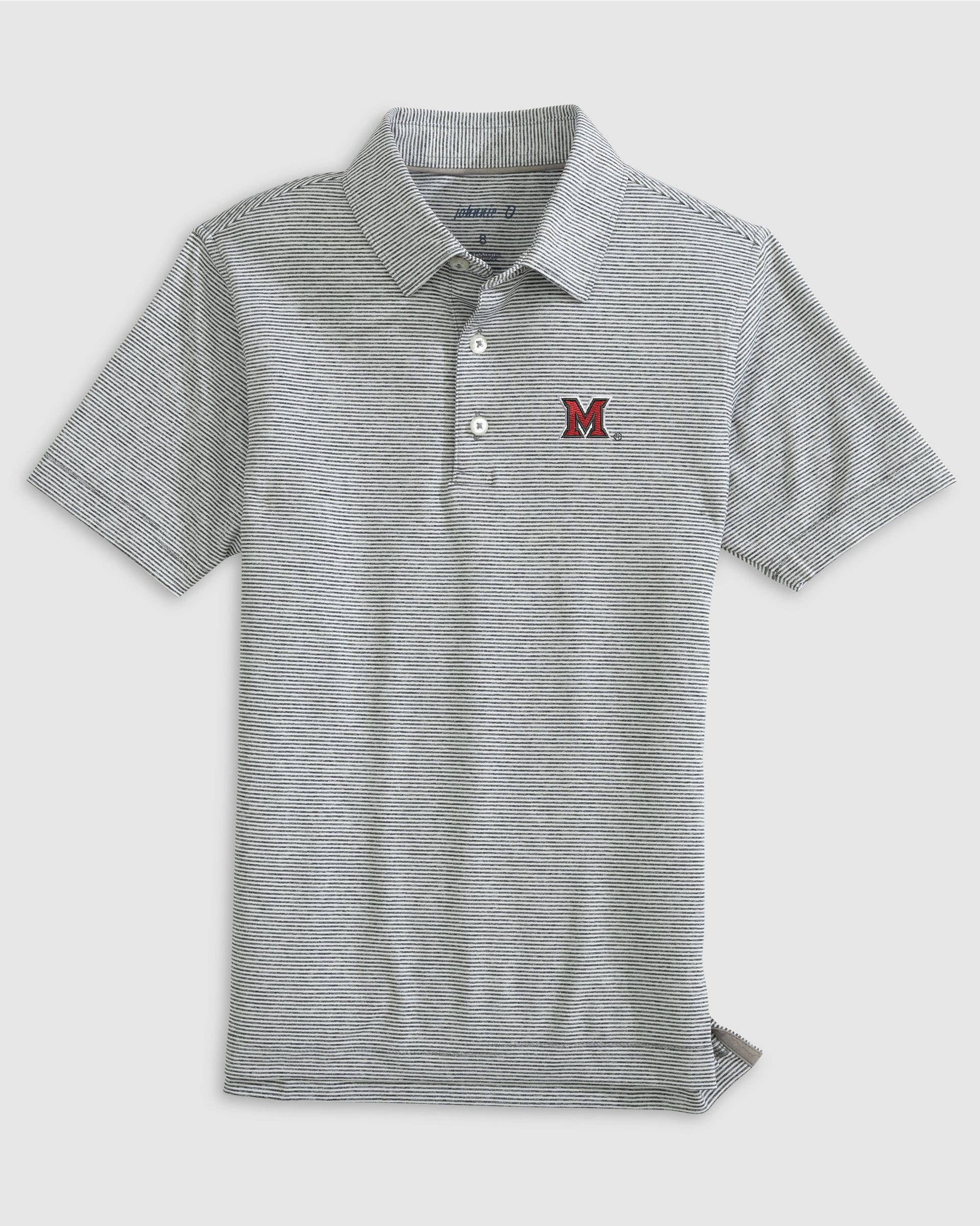 Miami of Ohio Lyndonn Jr. Striped Jersey Performance Polo