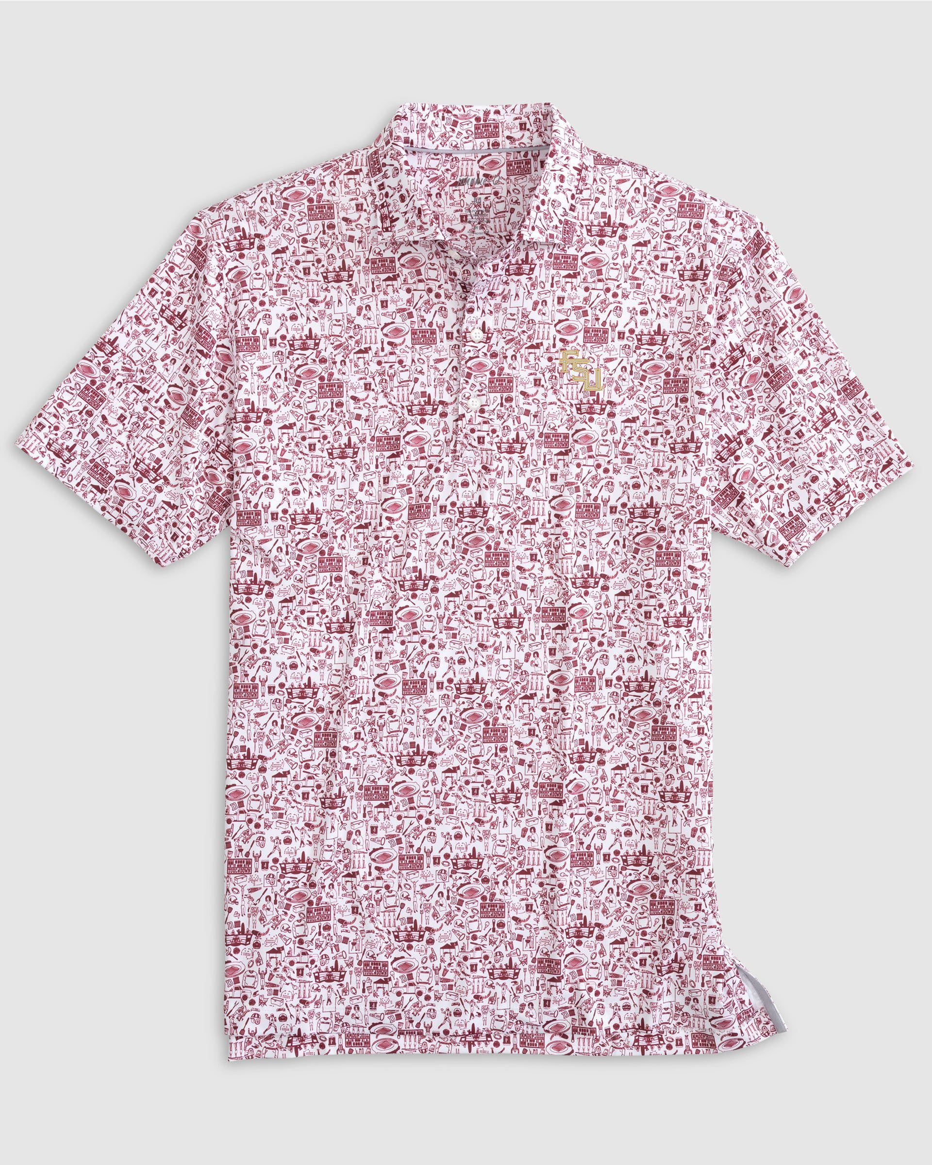 Florida State Tailgater 2.0 Printed Jersey Performance Polo - Stacked Logo