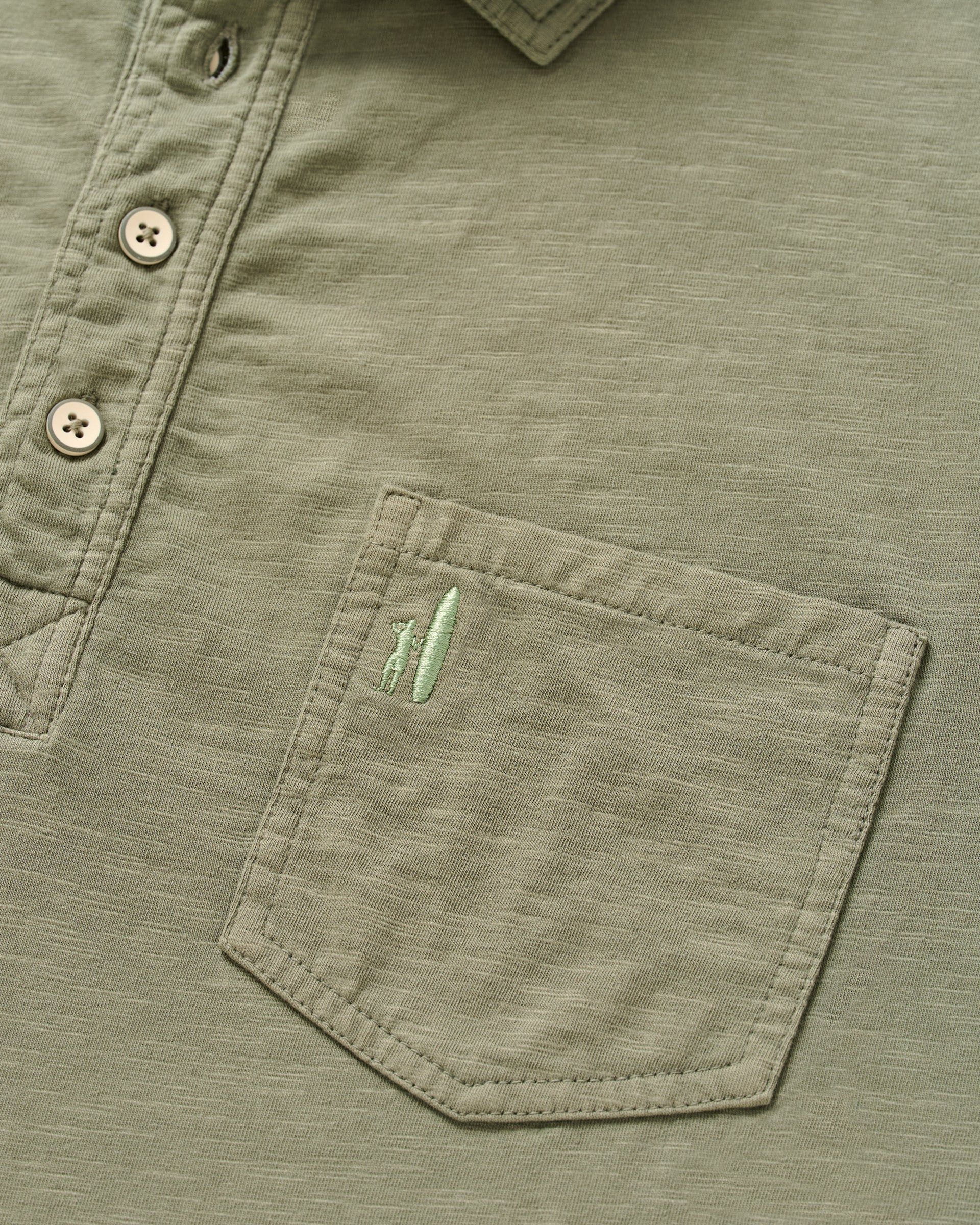 Long-Sleeve Original 4-Button Polo - Coastal Wash