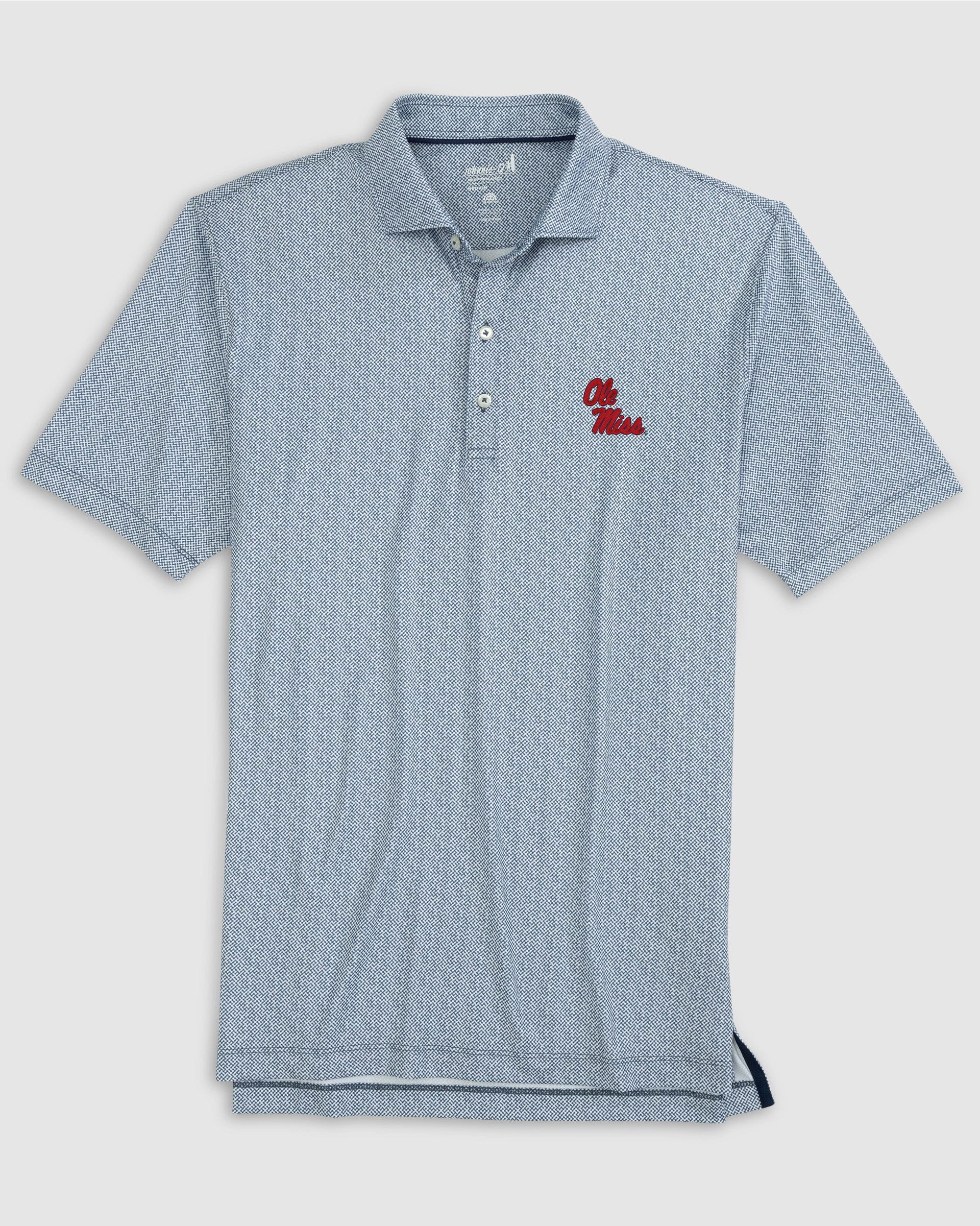Ole Miss Hinson Jersey Performance Polo - Stacked Logo