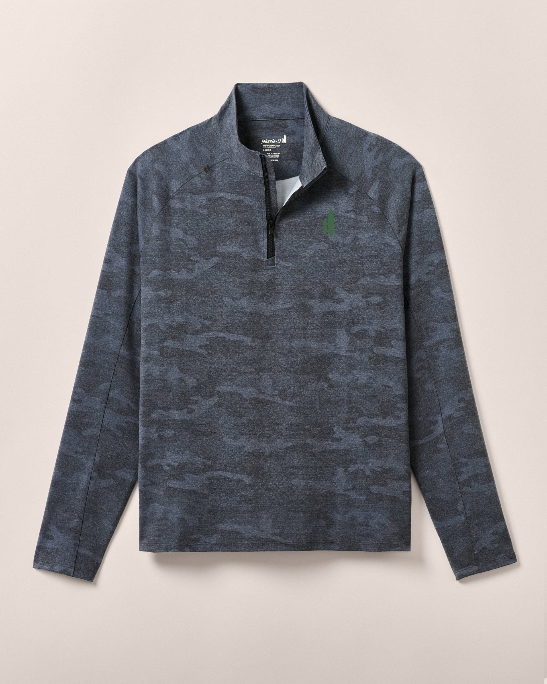 Custom Surfer Logo Patton Performance Camo 1/4 Zip Pullover