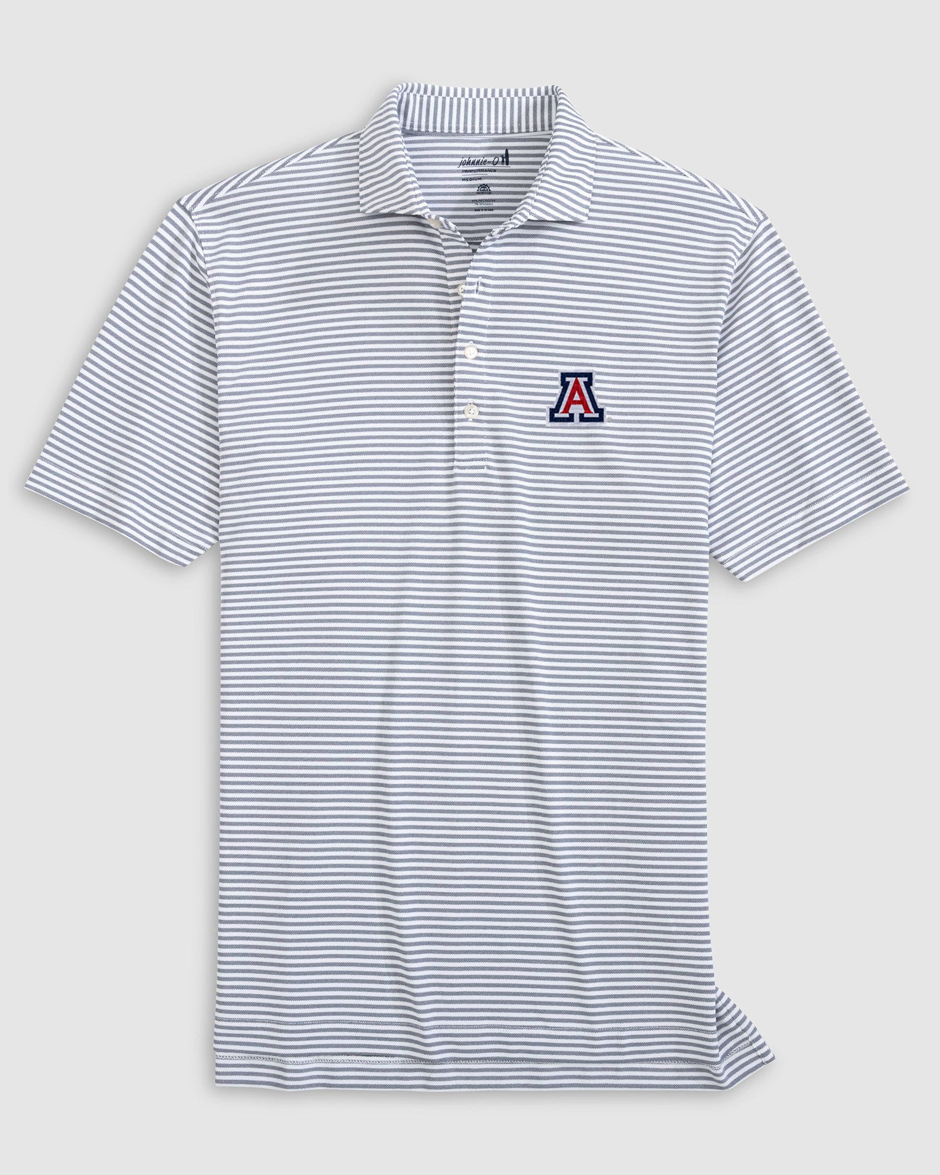 Arizona Stetsons Striped Performance Mesh Polo
