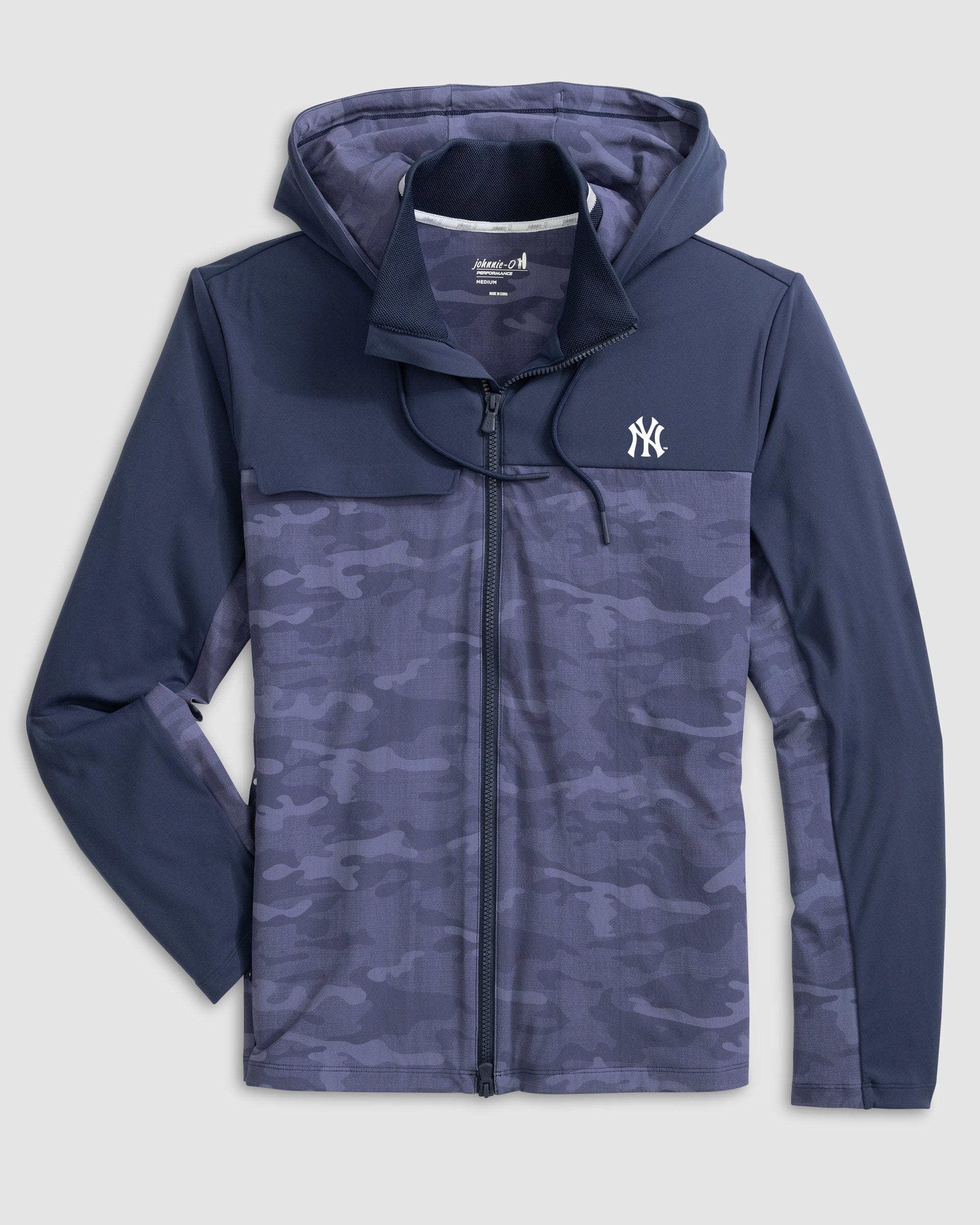 New York Yankees Callahan Camo Hooded Performance Jacket