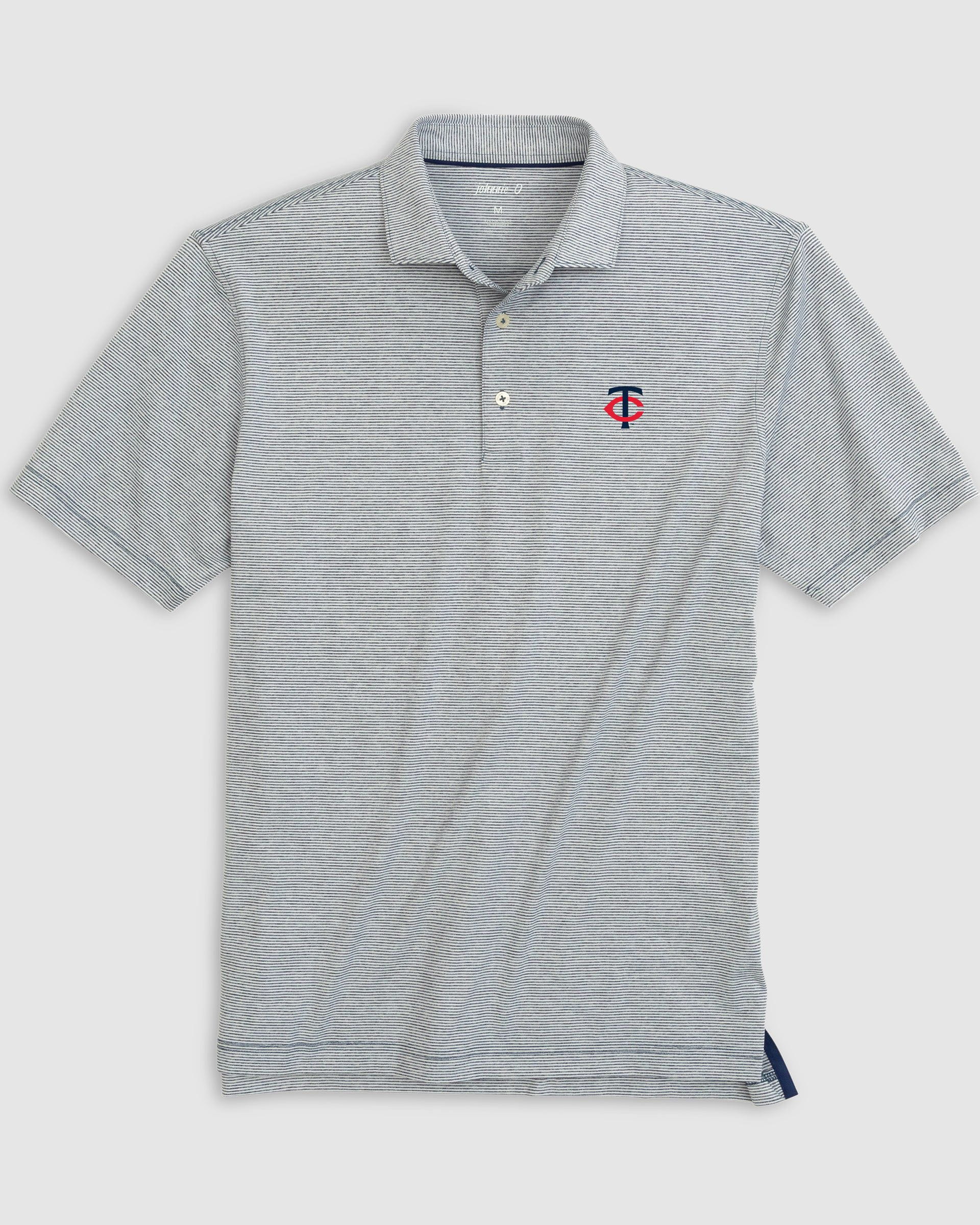 Minnesota Twins Lyndonn Striped Jersey Performance Polo
