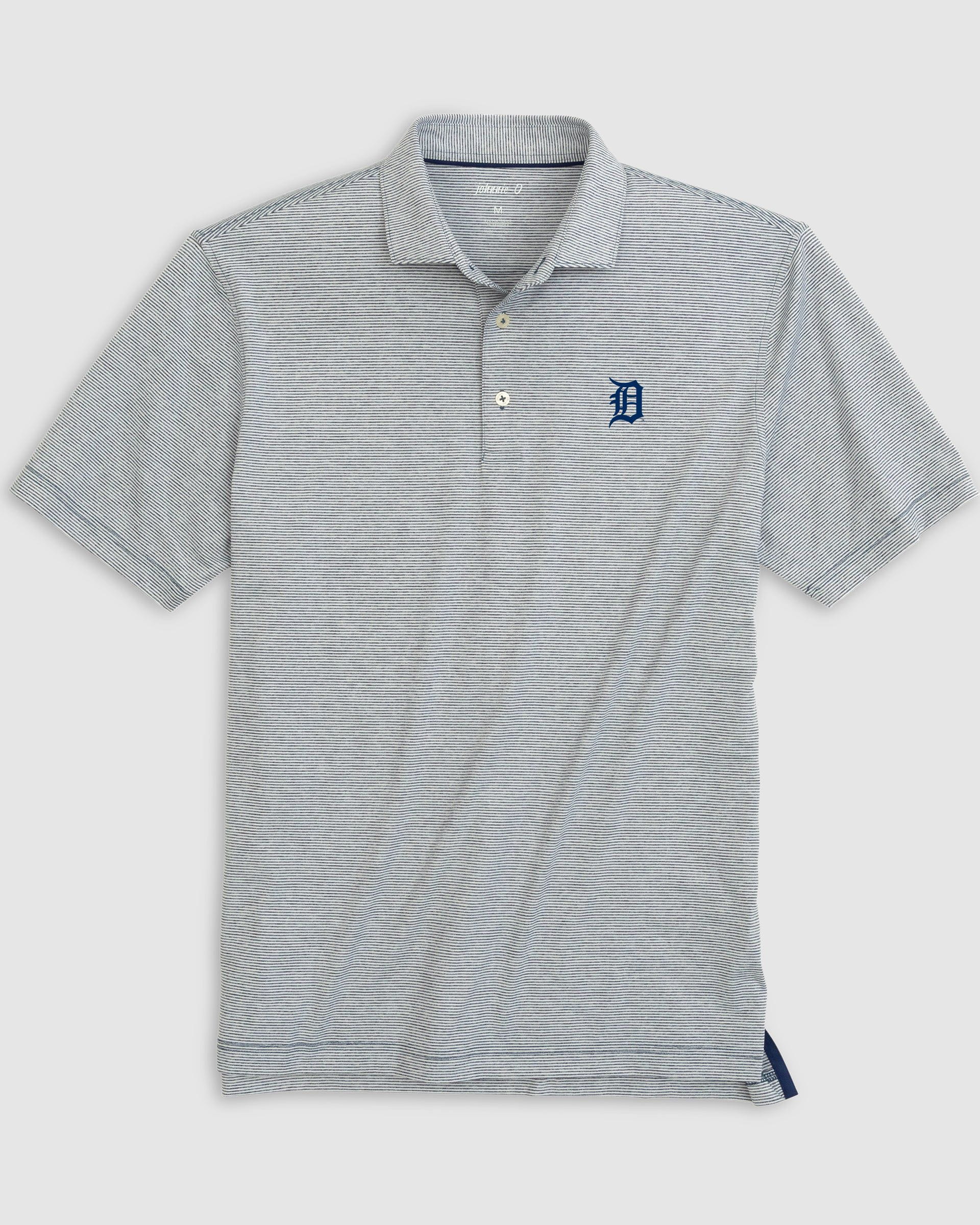 Detroit Tigers Lyndonn Striped Jersey Performance Polo