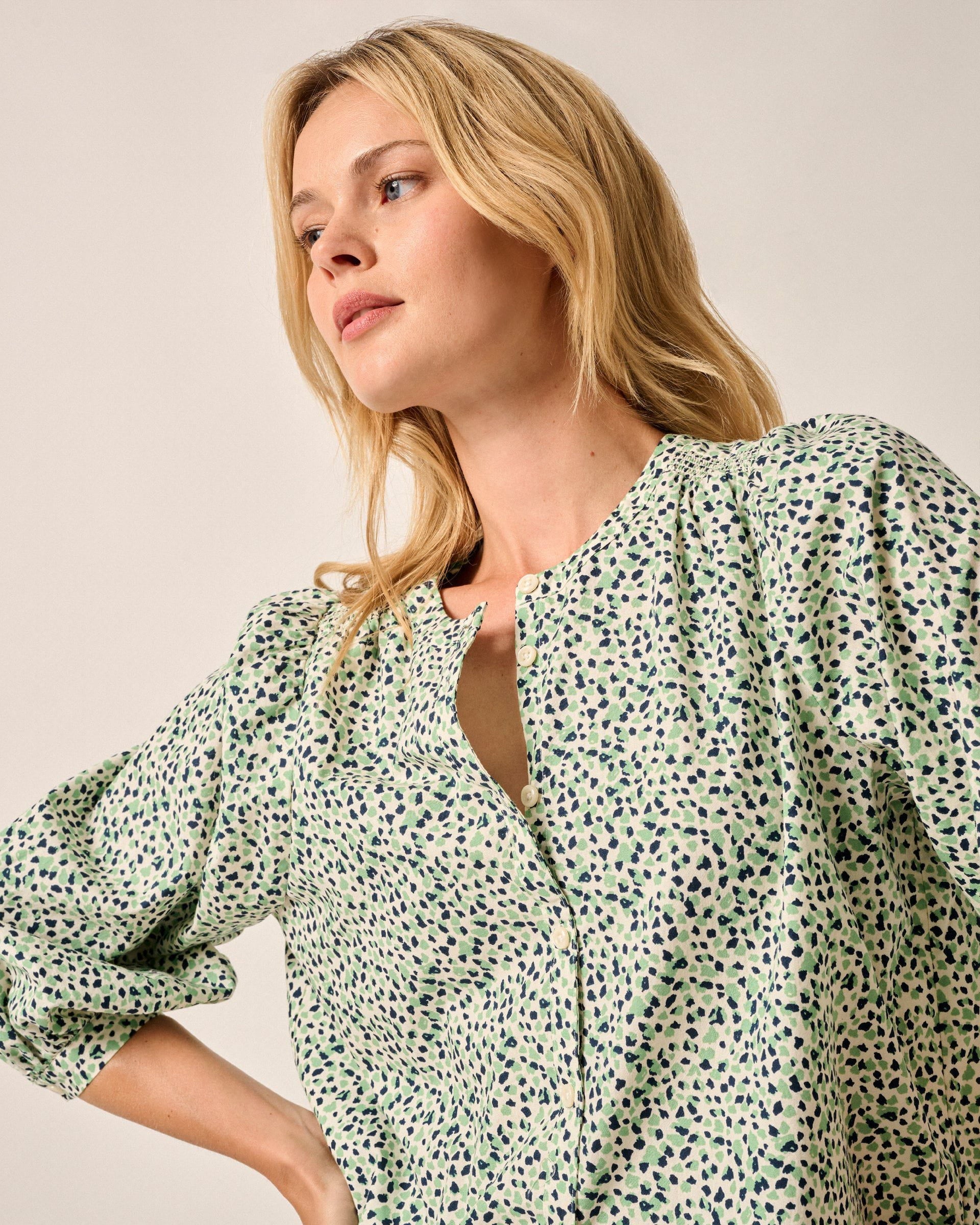 Blair Cotton Button Down Smock Blouse