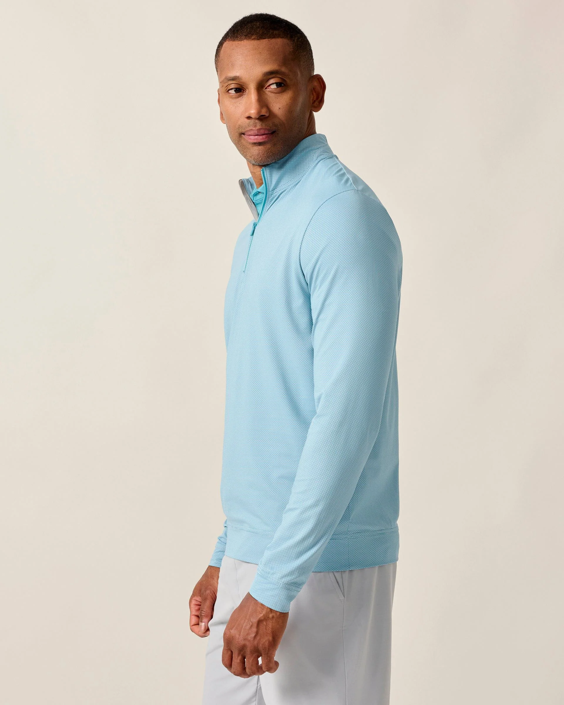 Jamie Jacquard Stretch 1/4-Zip Pullover