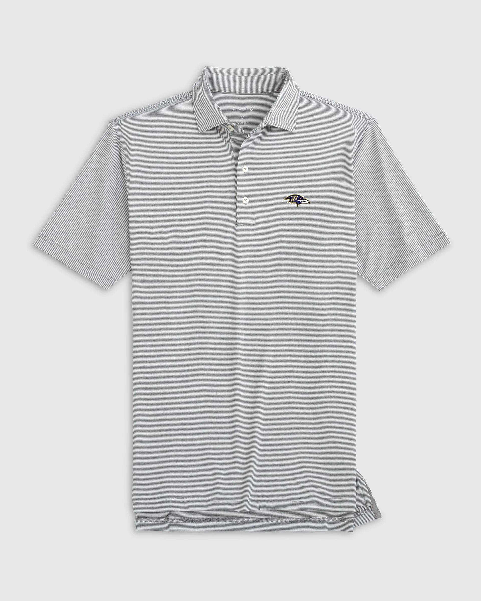 Baltimore Ravens Lyndonn Striped Performance Jersey Polo