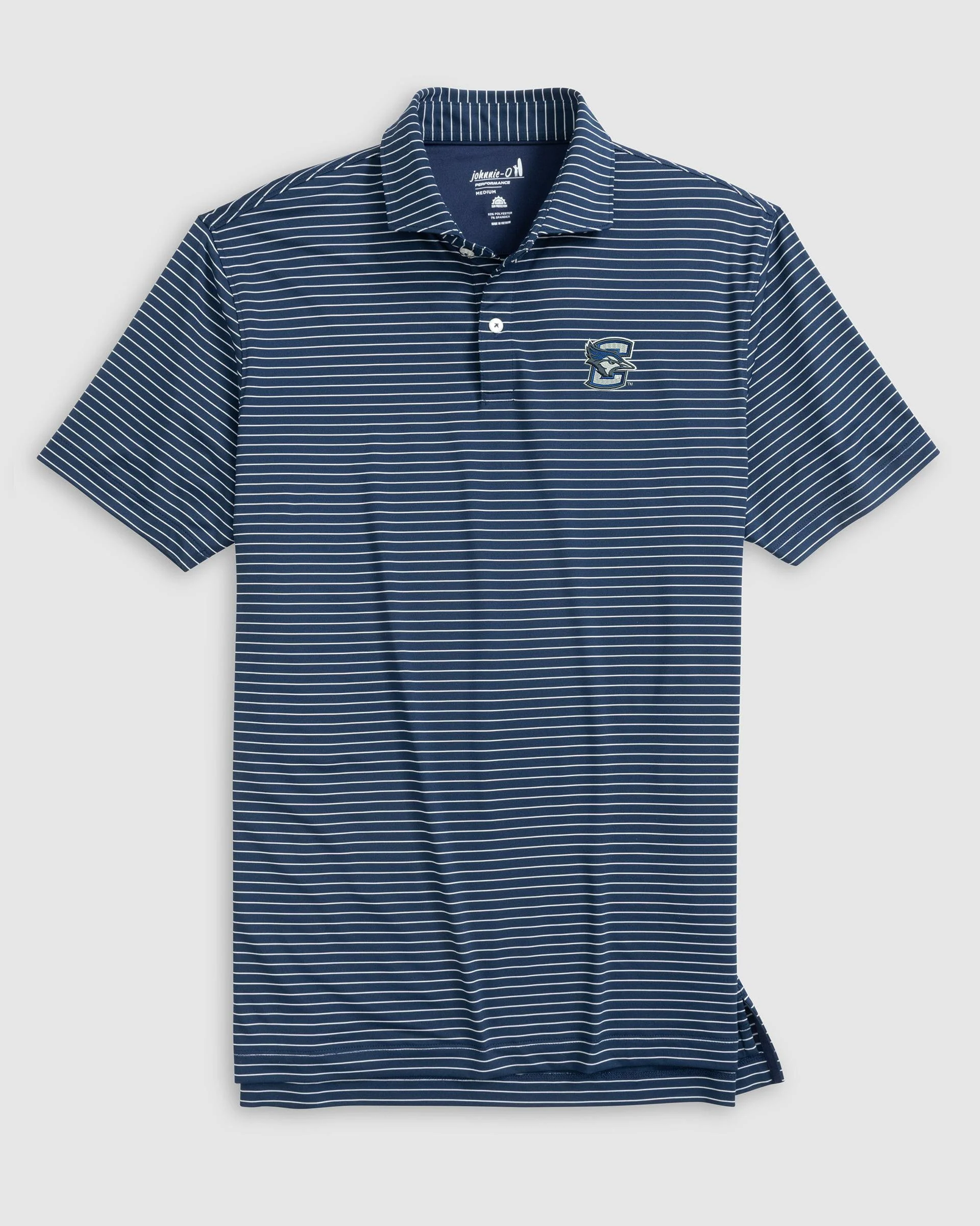 Creighton Beau Striped Performance Jersey Polo