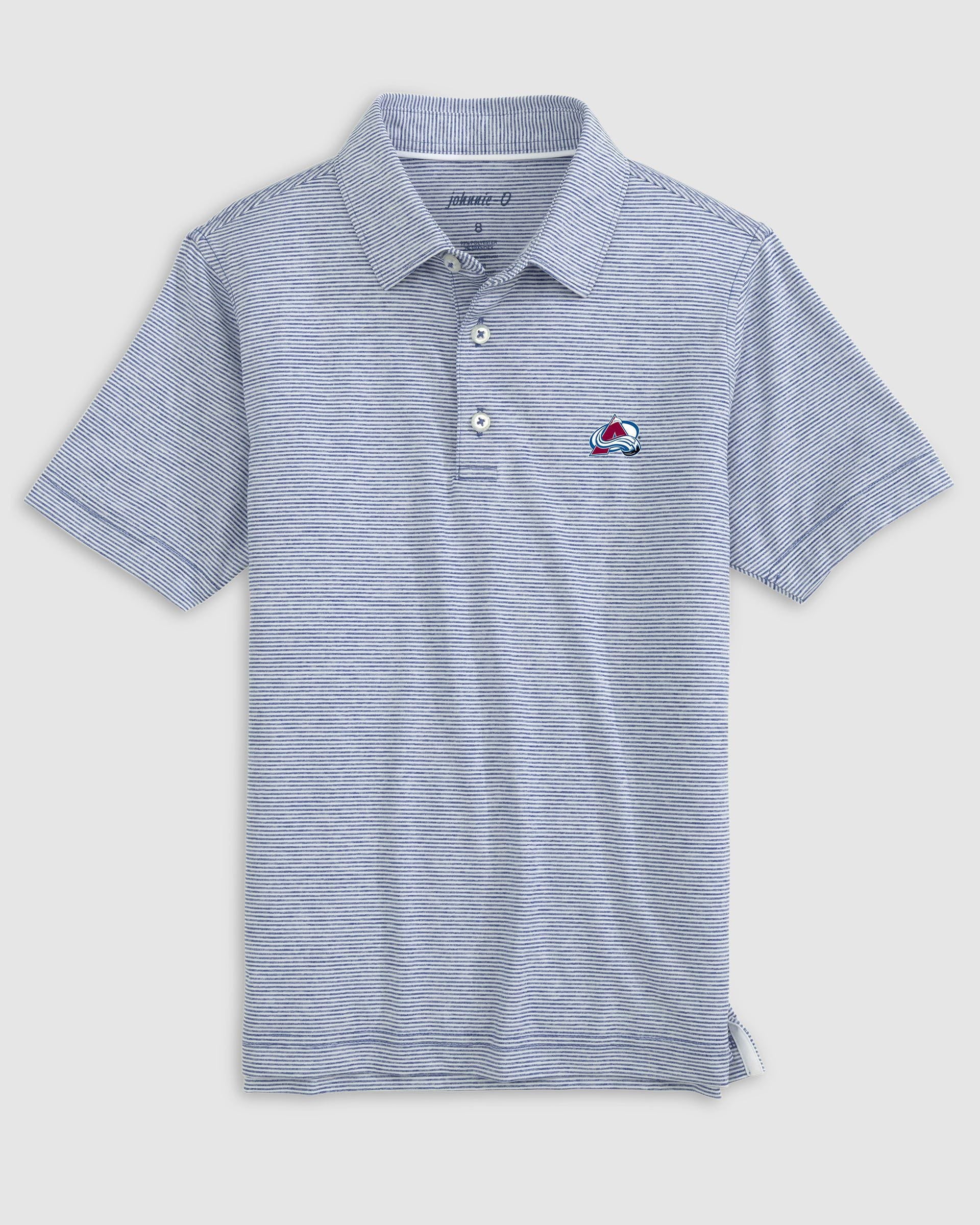 Colorado Avalanche Lyndonn Jr. Striped Jersey Performance Polo