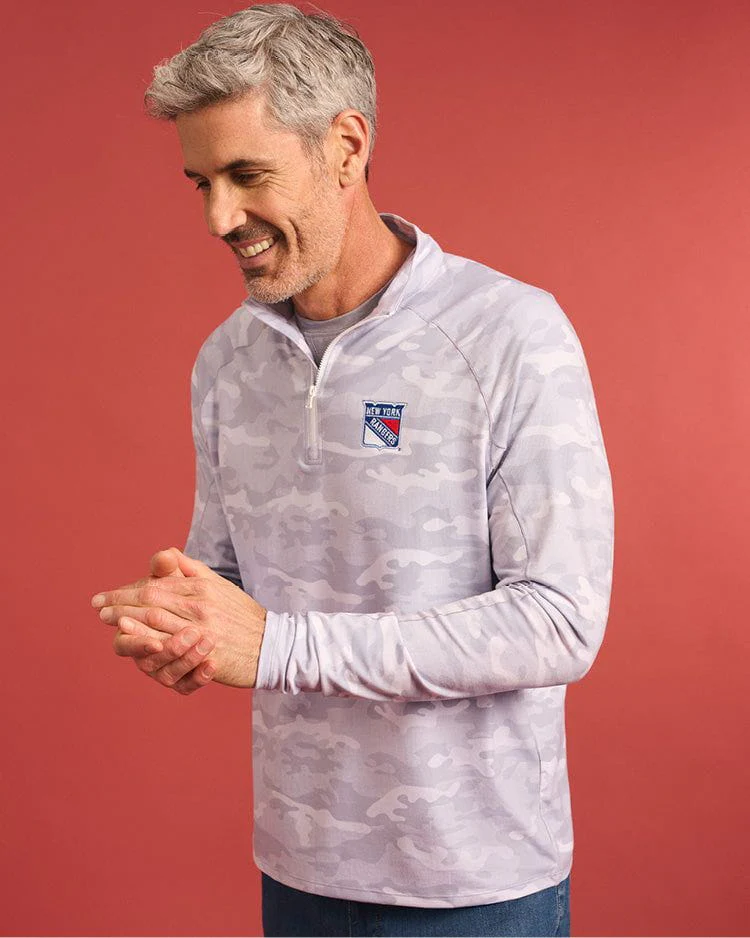 New York Rangers Patton Performance Camo 1/4-Zip Pullover