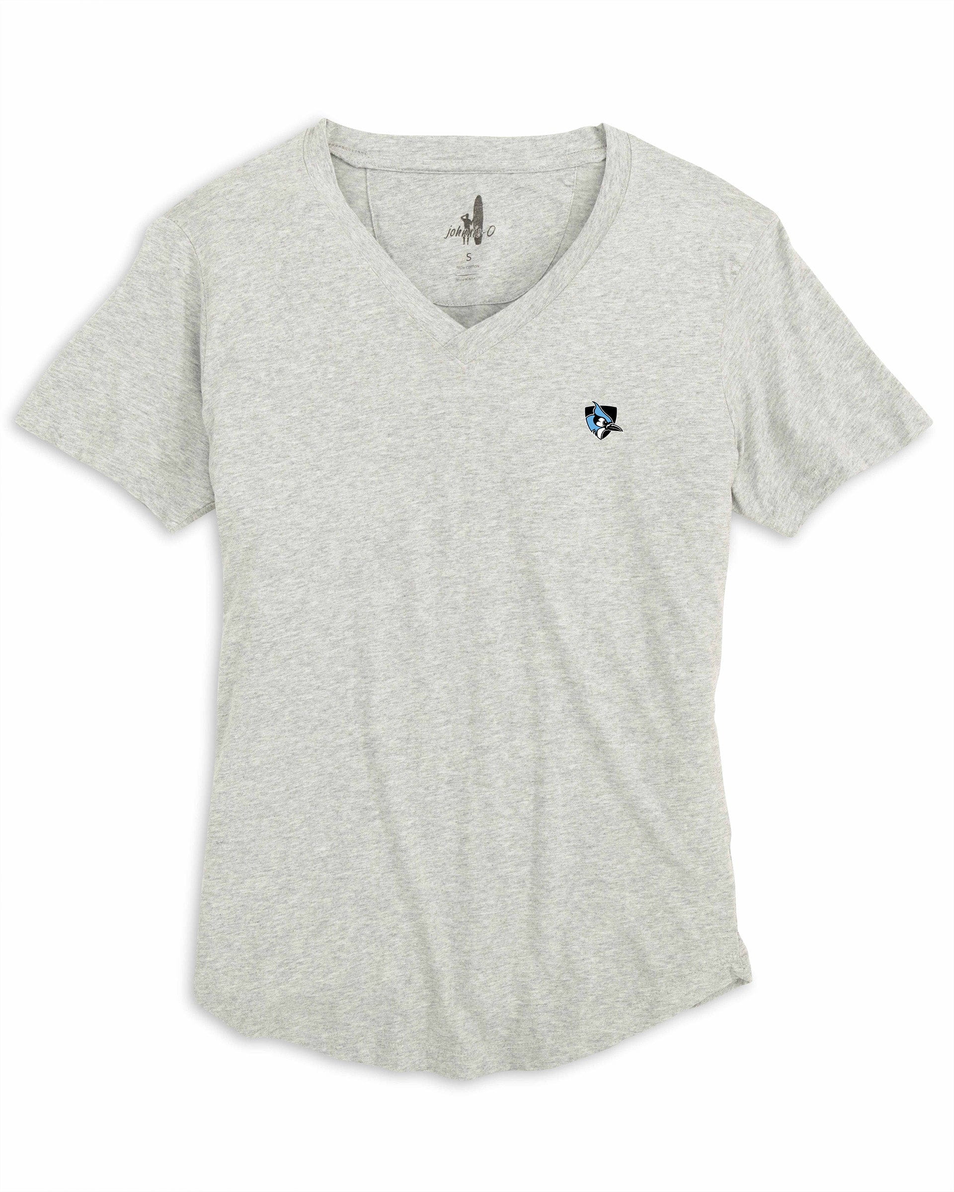 Johns Hopkins V-Neck T-Shirt- Athletic Logo