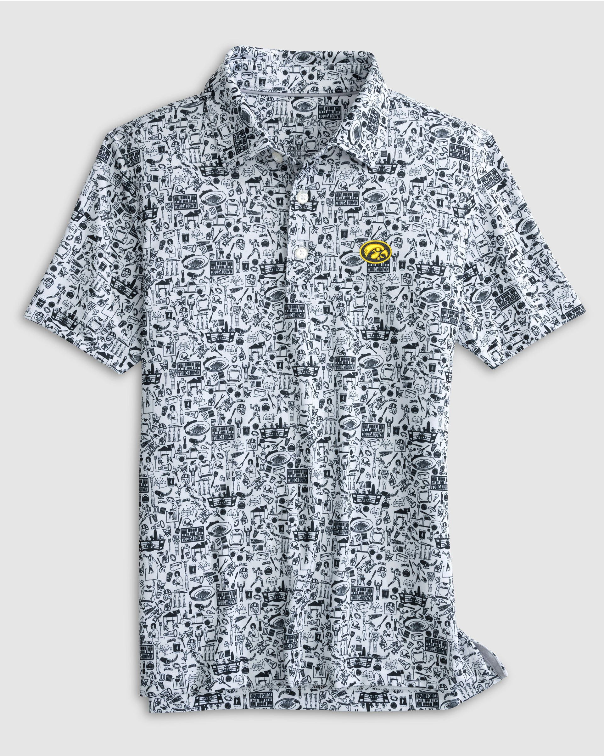 Iowa Tailgater 2.0 Jr. Printed Jersey Performance Polo - Oval Logo