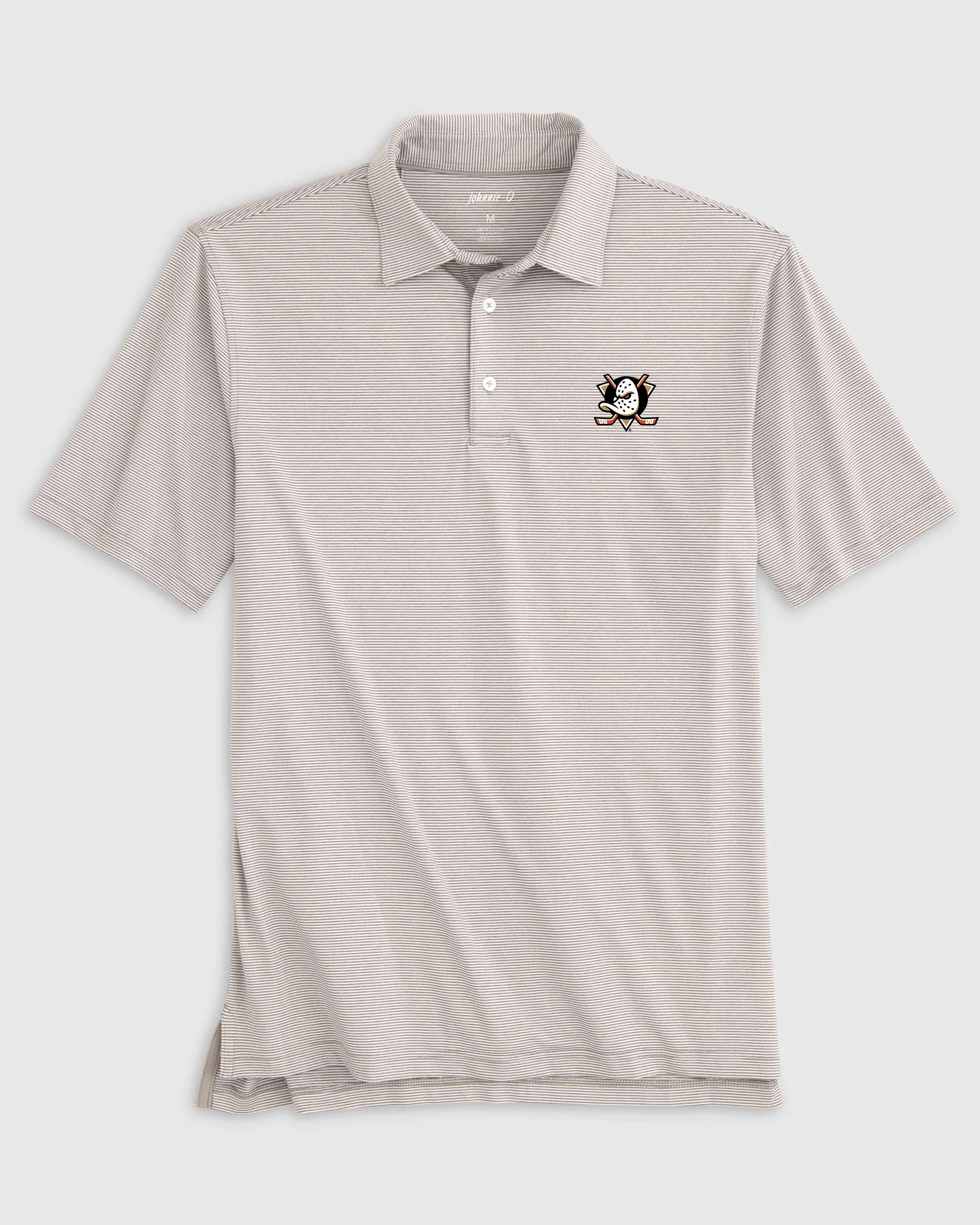 Anaheim Ducks Lyndonn Striped Jersey Performance Polo
