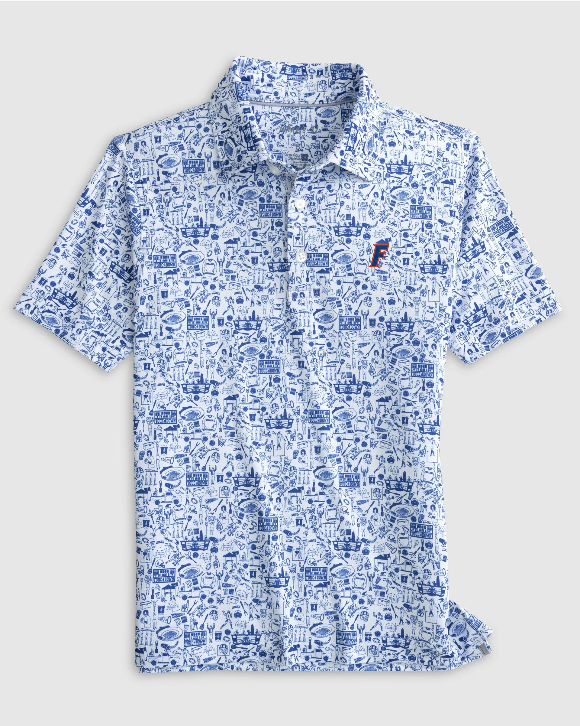 Florida Tailgater 2.0 Jr. Printed Jersey Performance Polo - F Logo