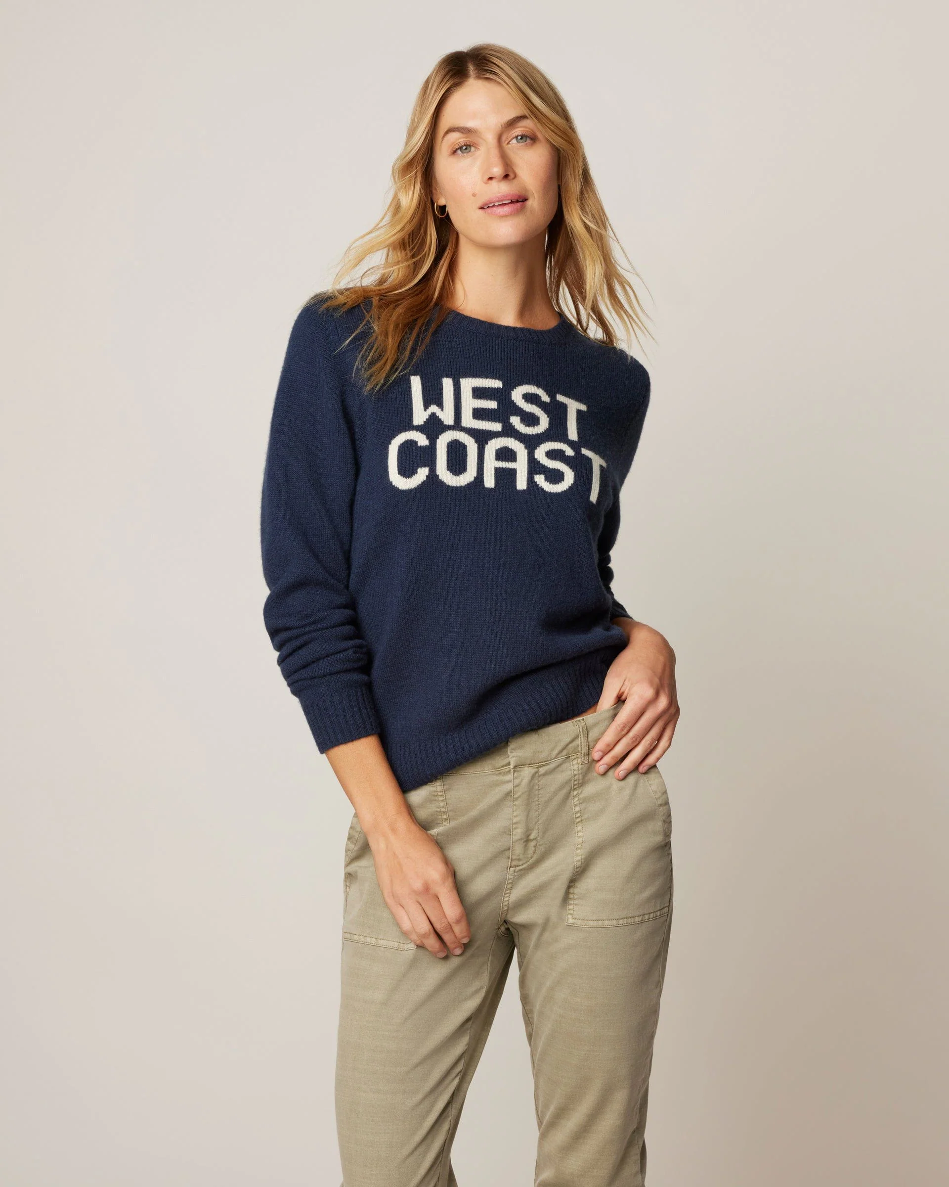 Coastal Cashmere Blend Crewneck Sweater