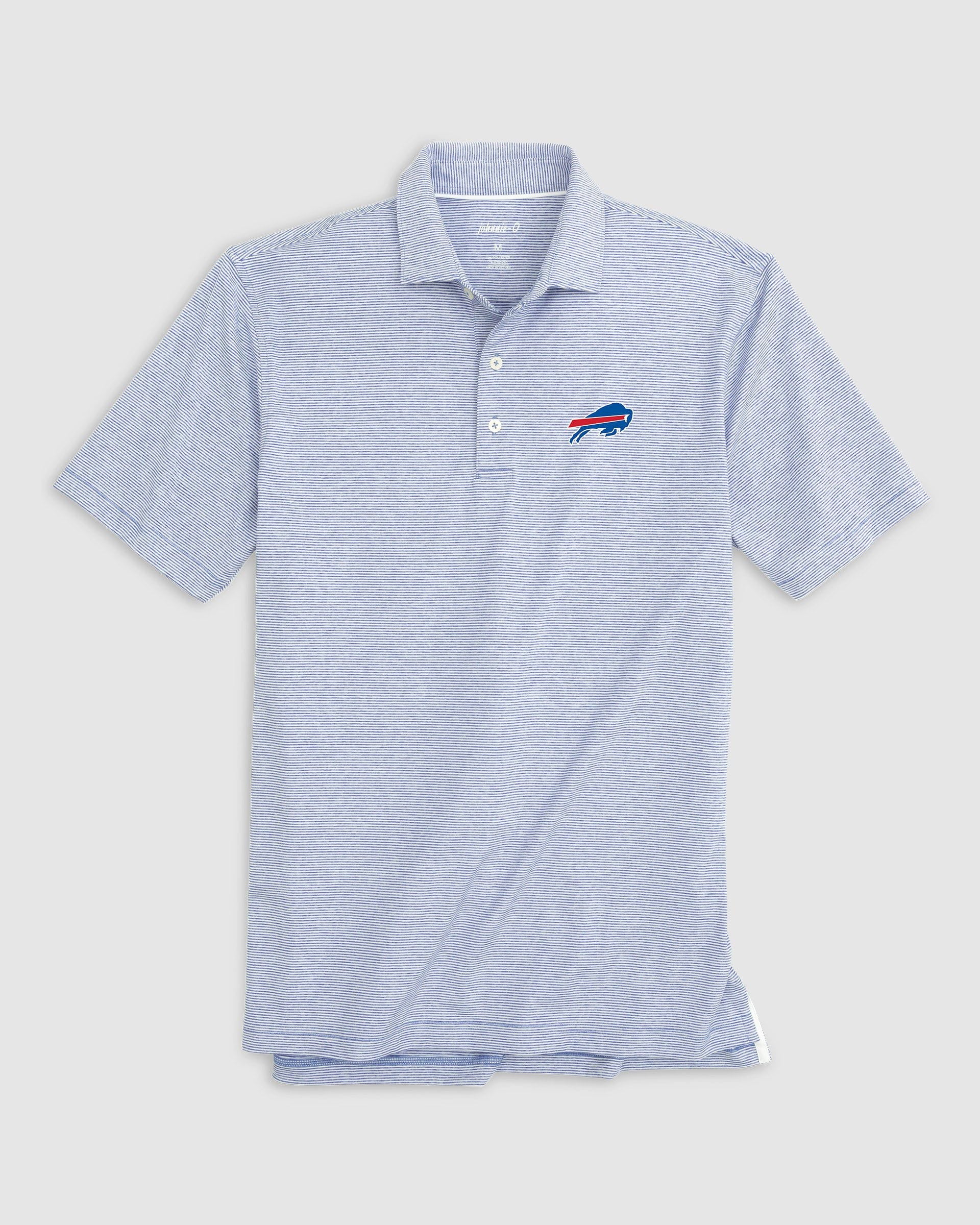 Buffalo Bills Lyndonn Striped Performance Jersey Polo