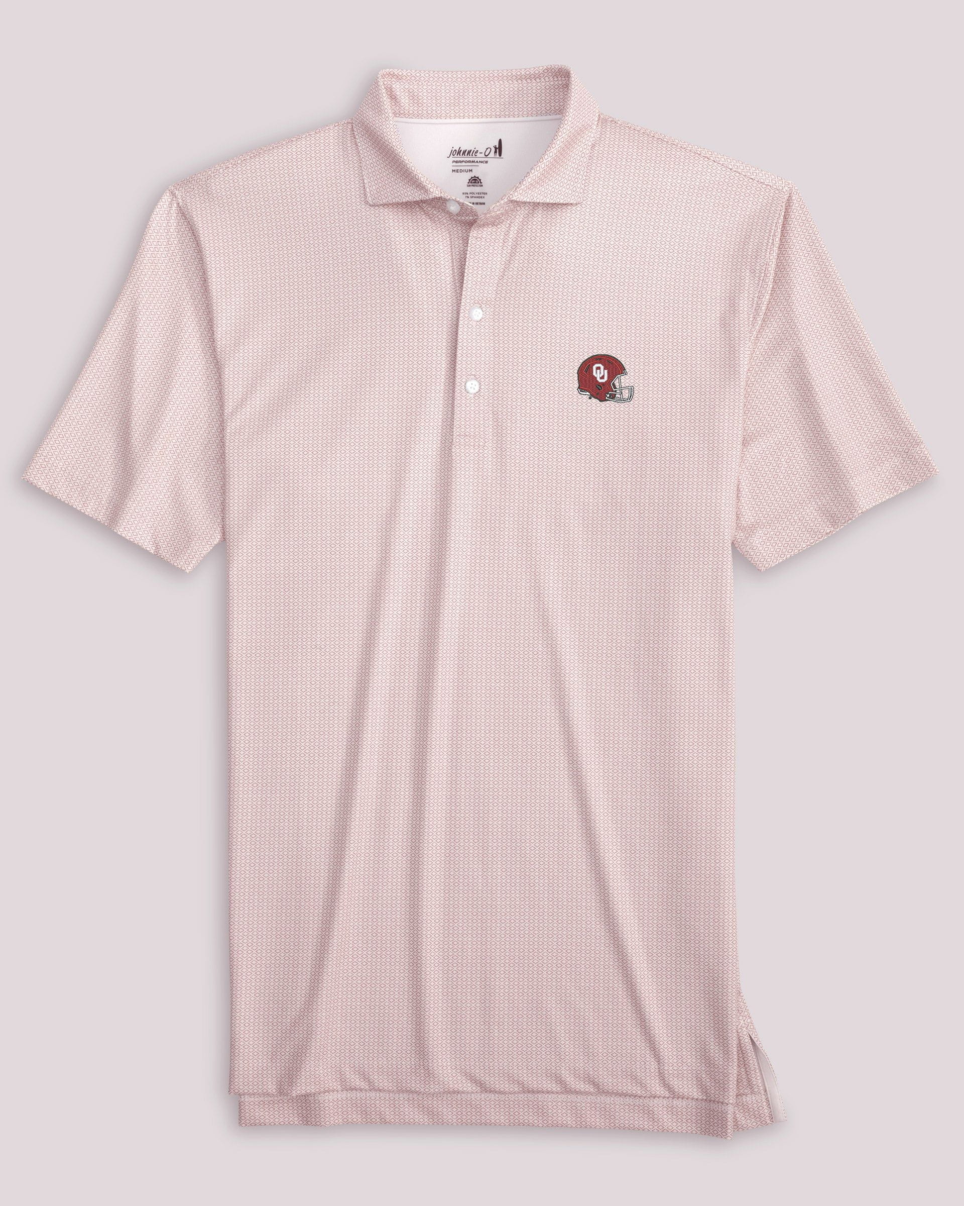 Oklahoma Slade Performance Jersey Polo - Helmet Logo