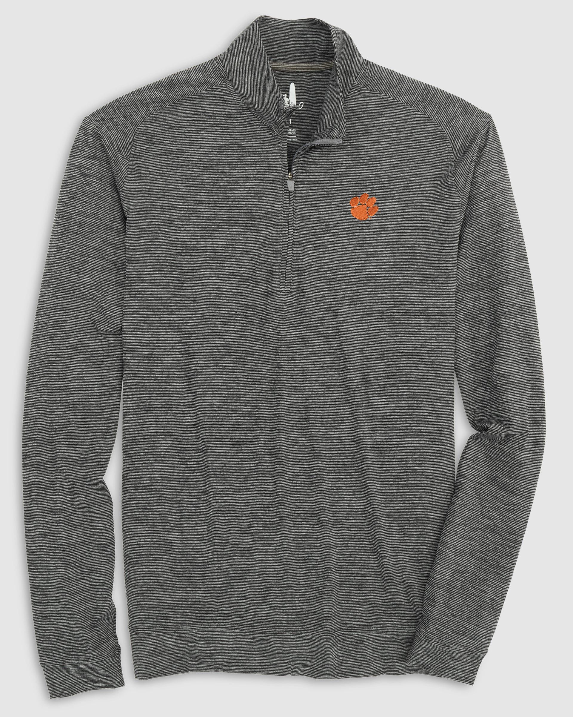 Clemson Vaughn Striped Performance 1/4 Zip