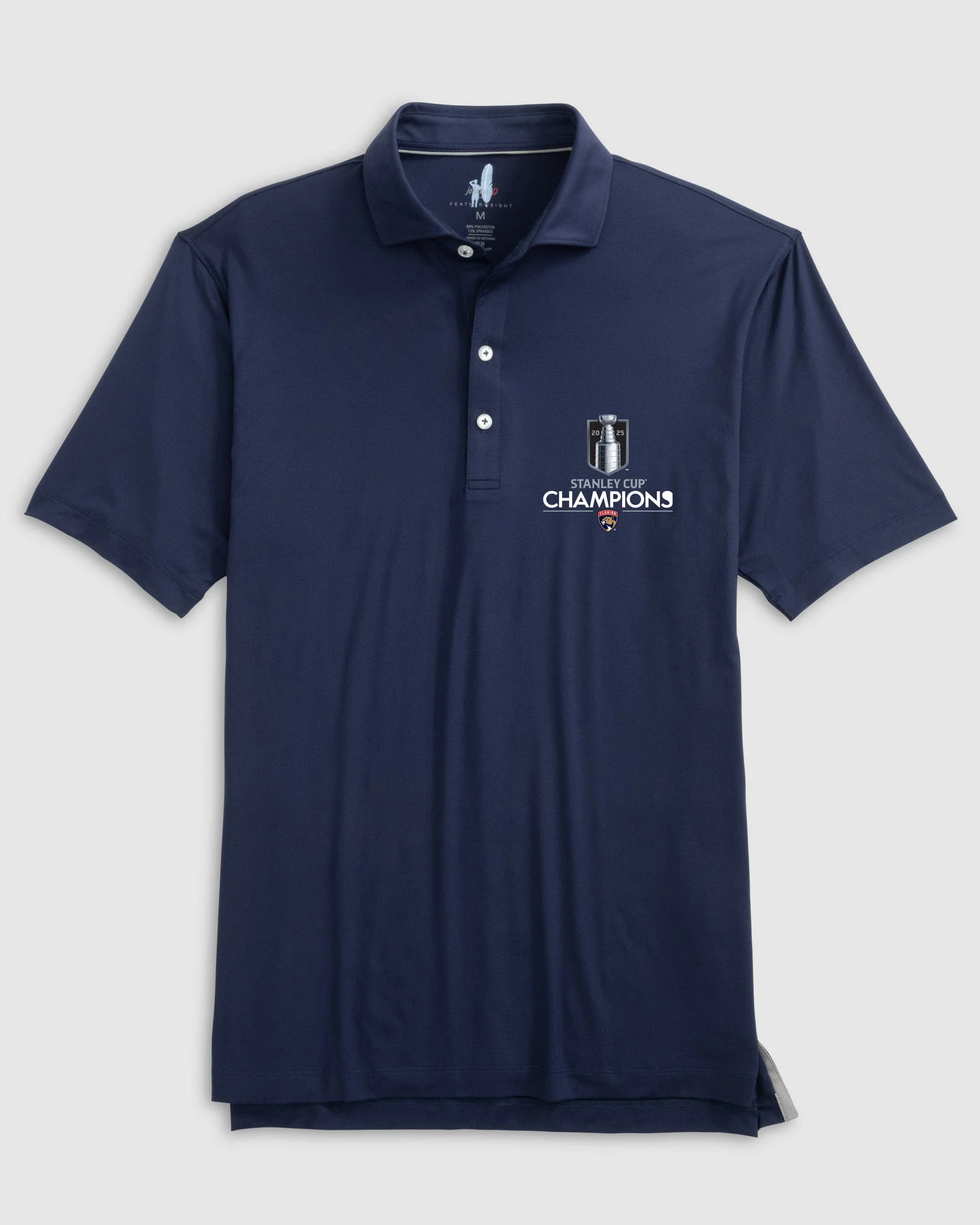 Florida Panthers Huronn Featherweight Performance Polo - 2025 Stanley Cup Champions Logo