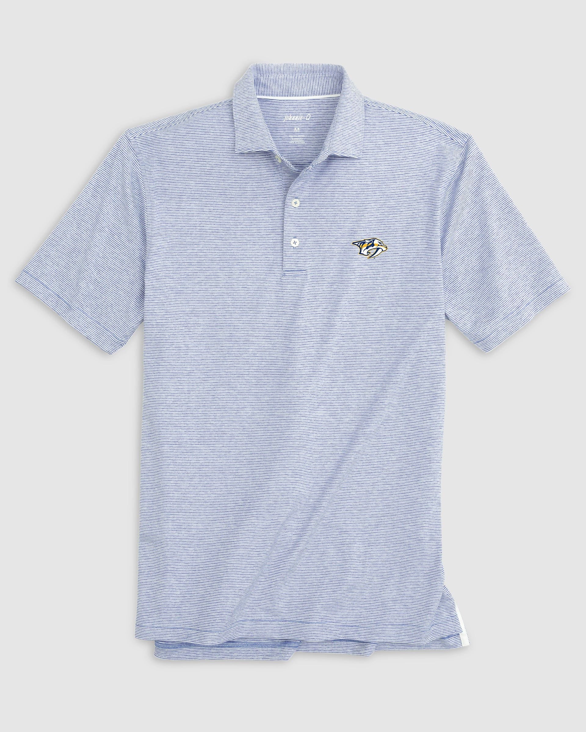 Nashville Predators Lyndonn Striped Jersey Performance Polo