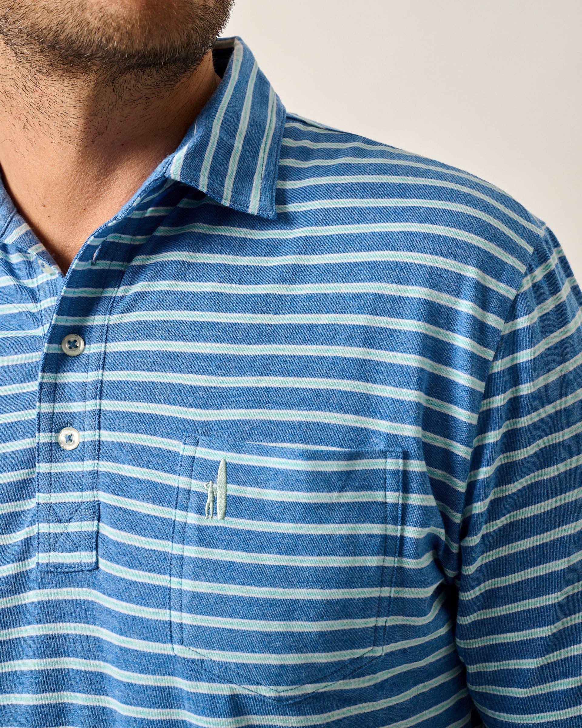 Original 4-Button Polo - Matthis Stripe