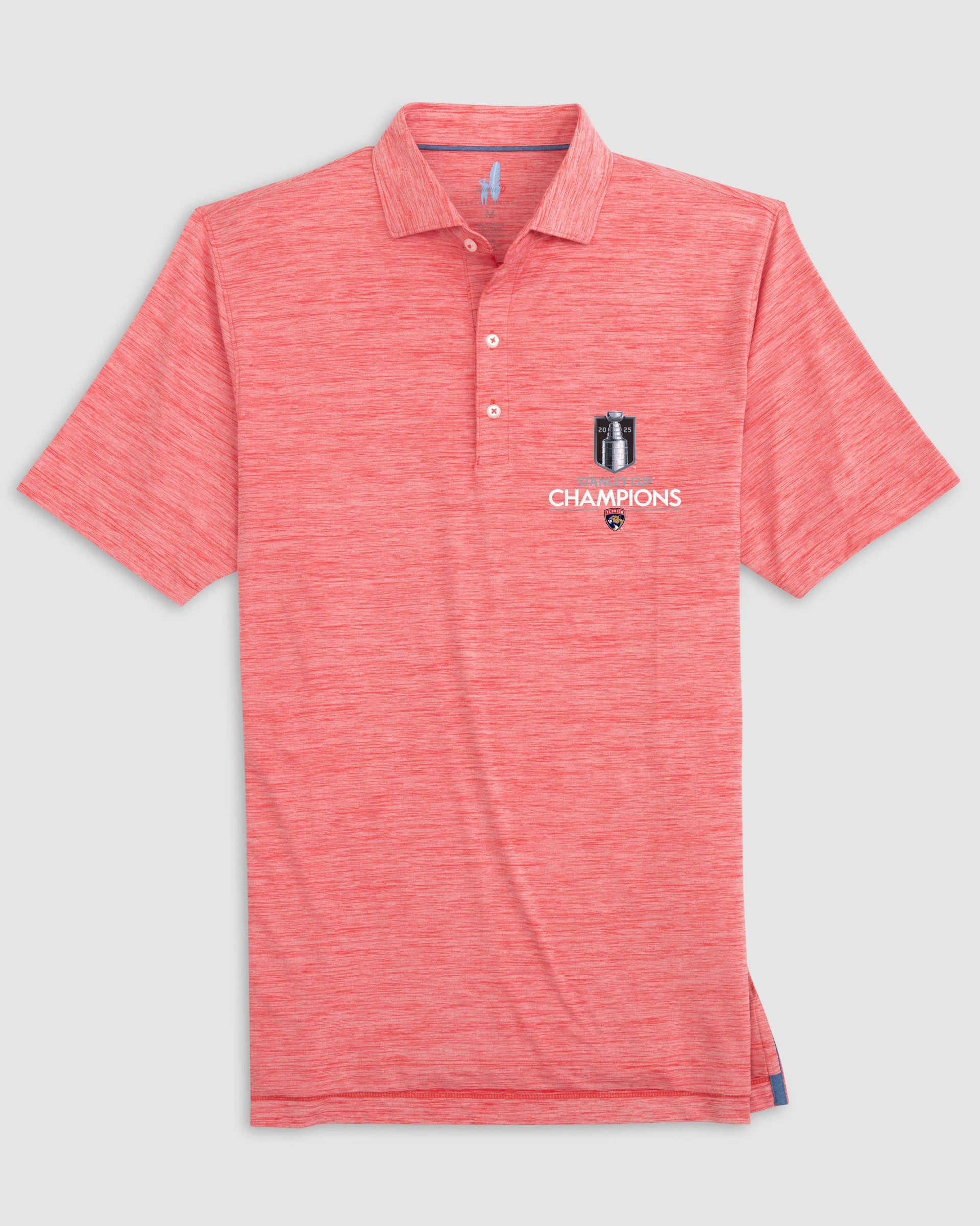 Florida Panthers Huronn Featherweight Performance Polo - 2025 Stanley Cup Champions Logo