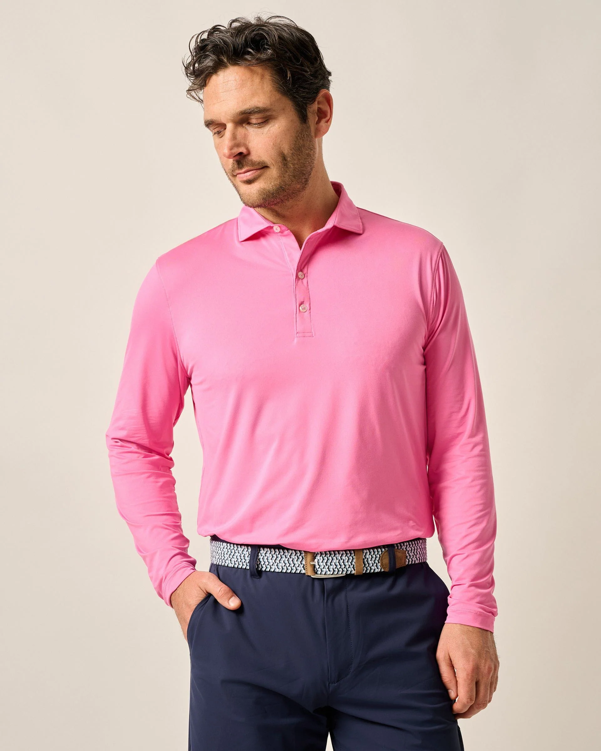 Featherweight Long Sleeve Performance Polo - Swing