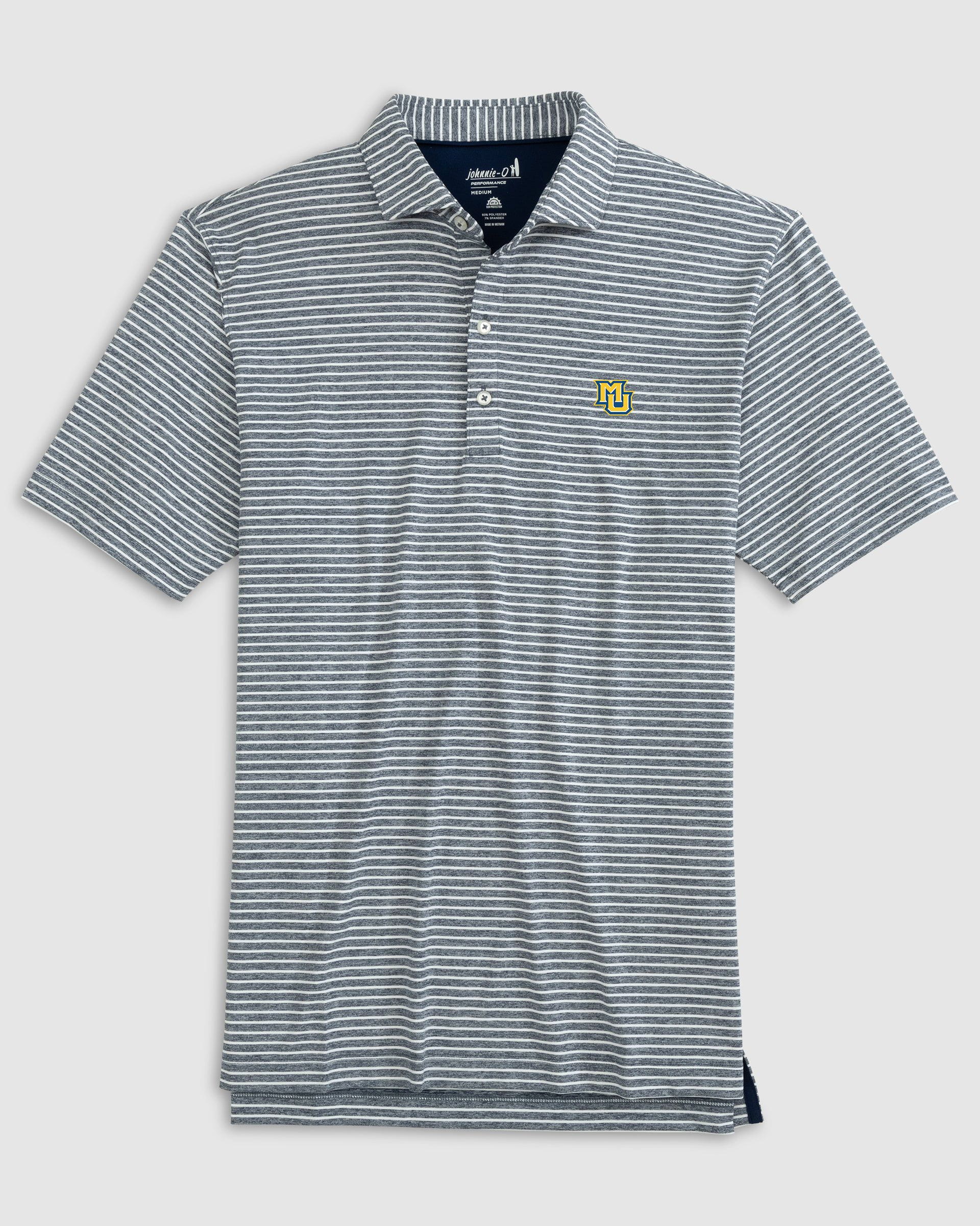 Marquette Clipperr Striped Jersey Performance Polo