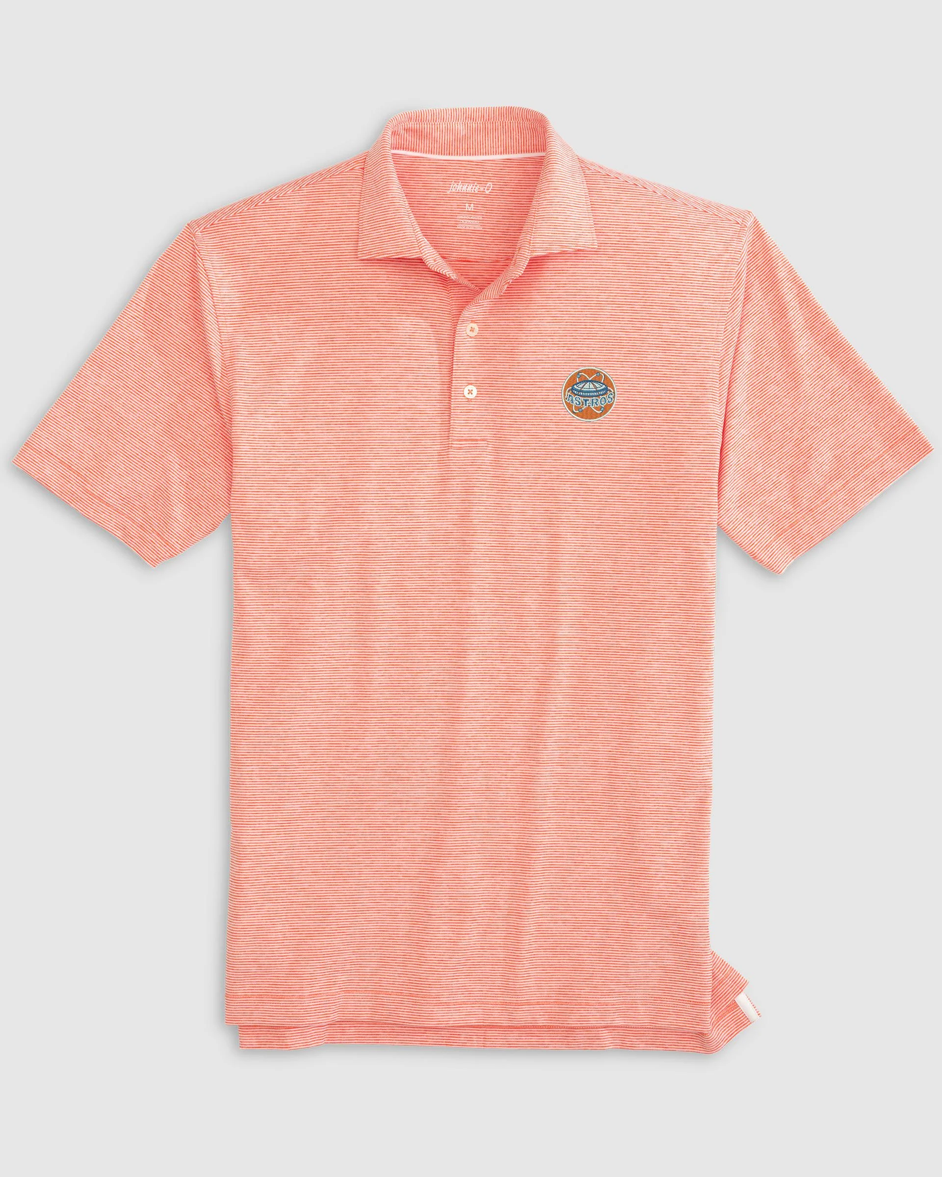 Houston Astros Lyndonn Striped Jersey Performance Polo - Cooperstown Logo