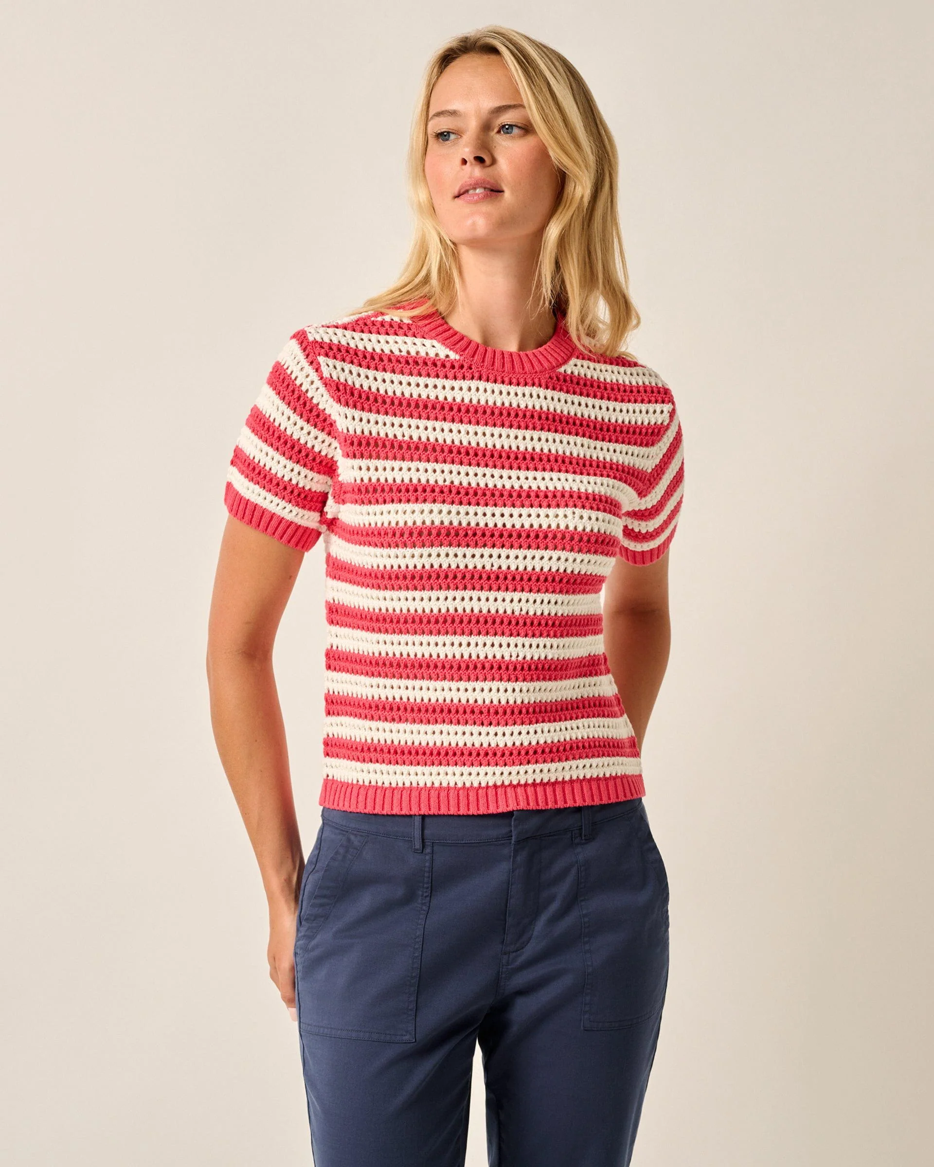 Aubrey Short Sleeve Cotton Sweater