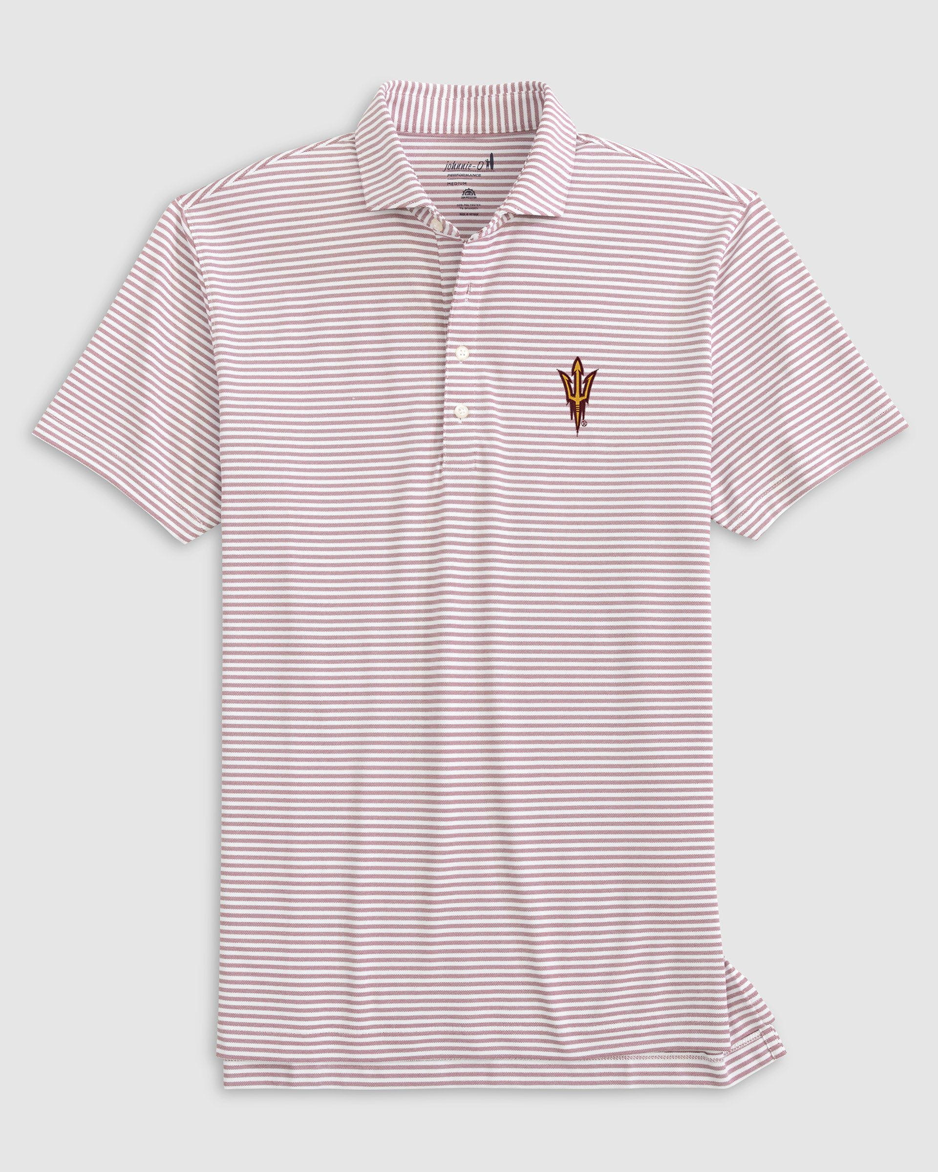 Arizona State Stetsons Striped Performance Mesh Polo