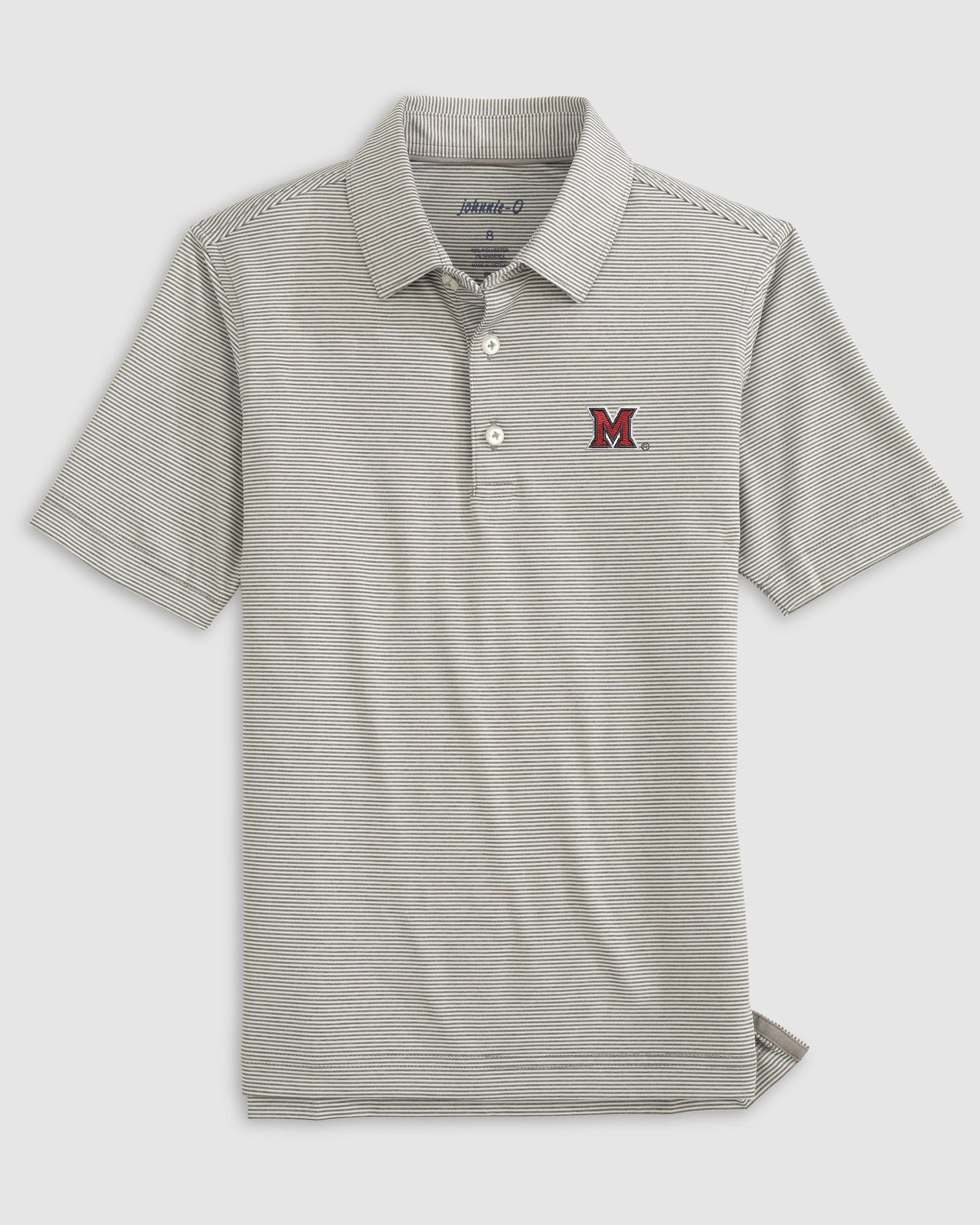 Miami of Ohio Lyndonn Jr. Striped Jersey Performance Polo