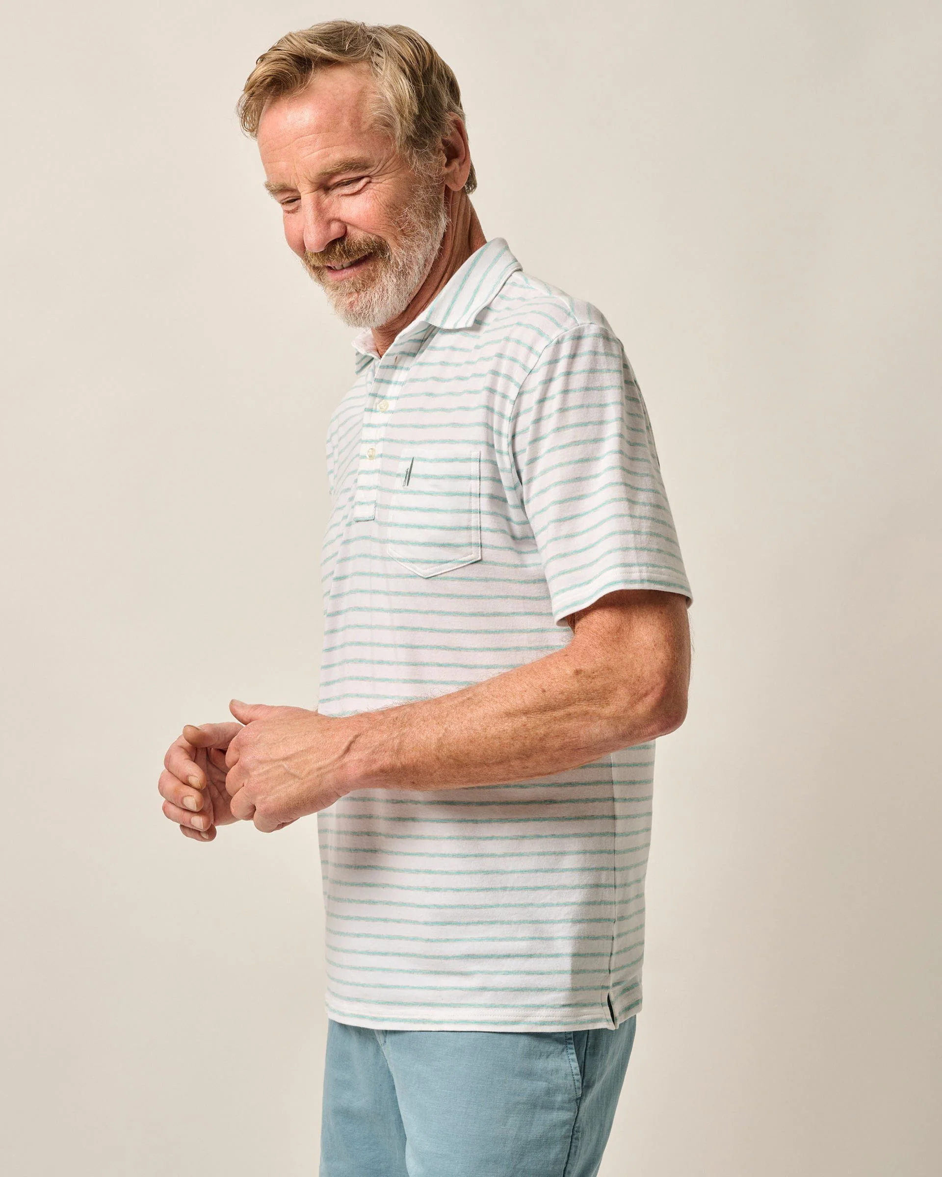 Original 4-Button Polo - Matthis Stripe