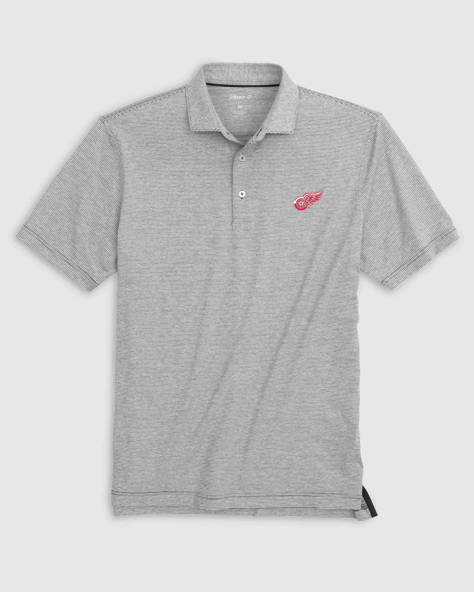 Detroit Red Wings Lyndonn Striped Jersey Performance Polo