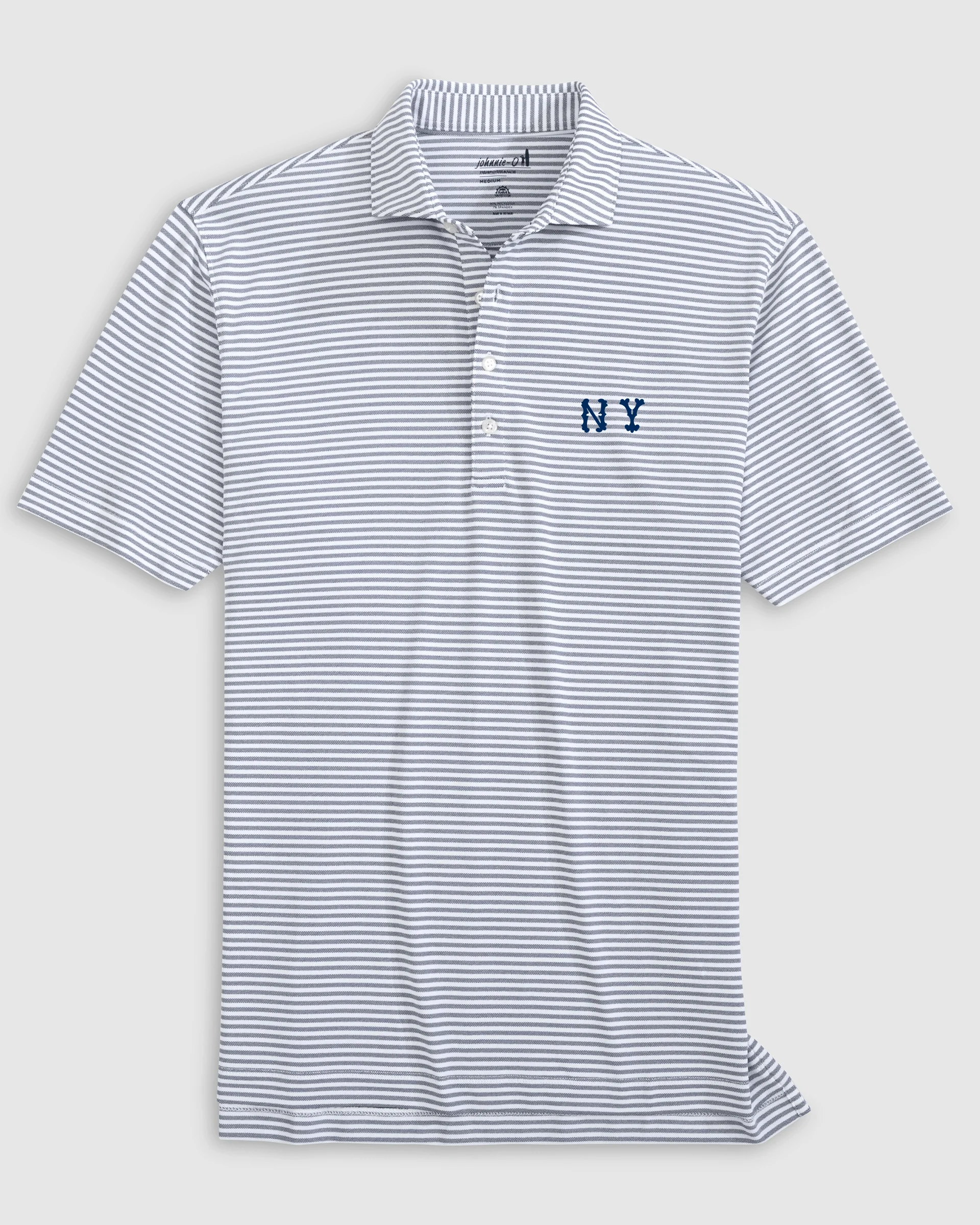 New York Yankees Stetsons Performance Mesh Polo - Cooperstown Logo
