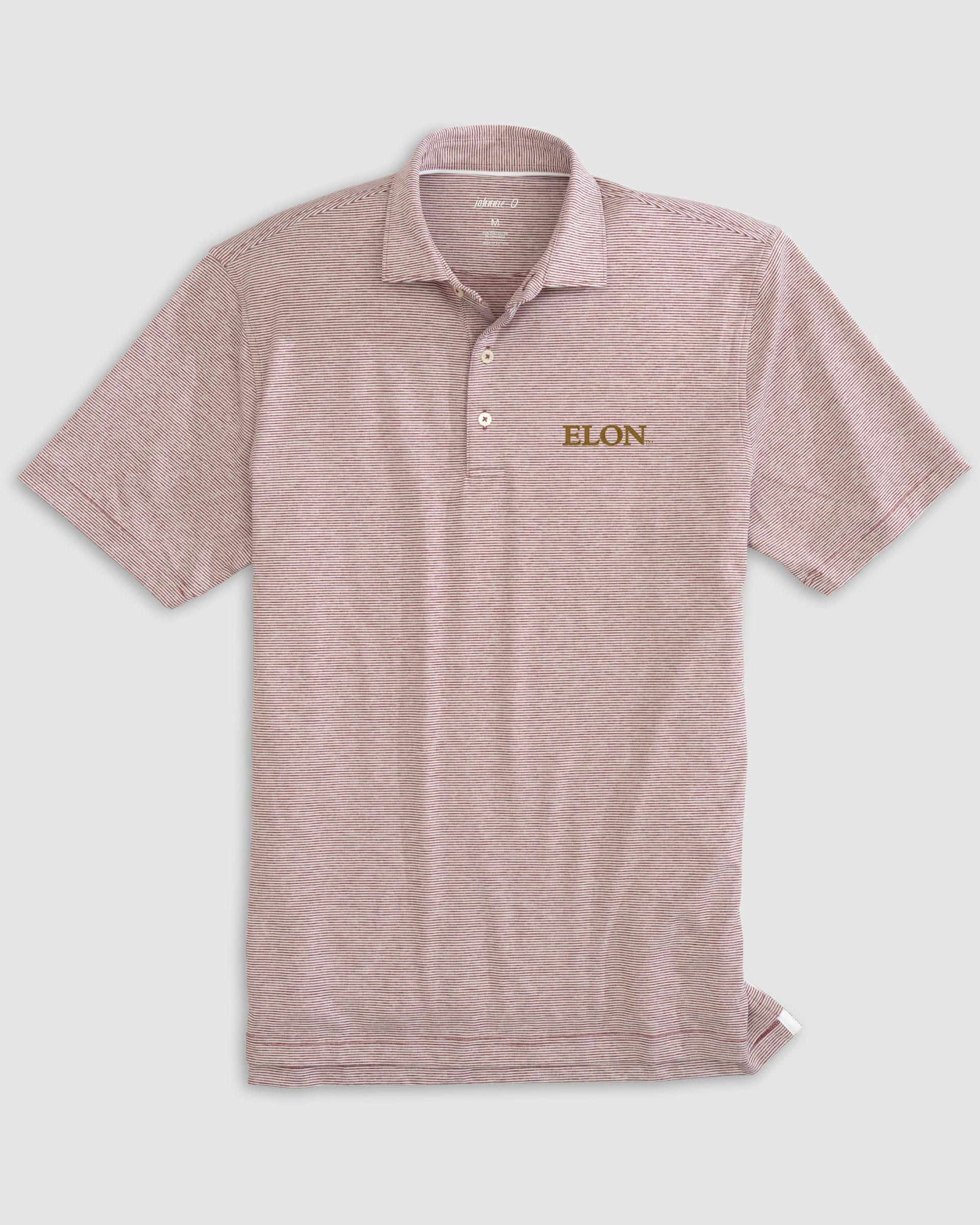Elon Lyndonn Striped Jersey Performance Polo