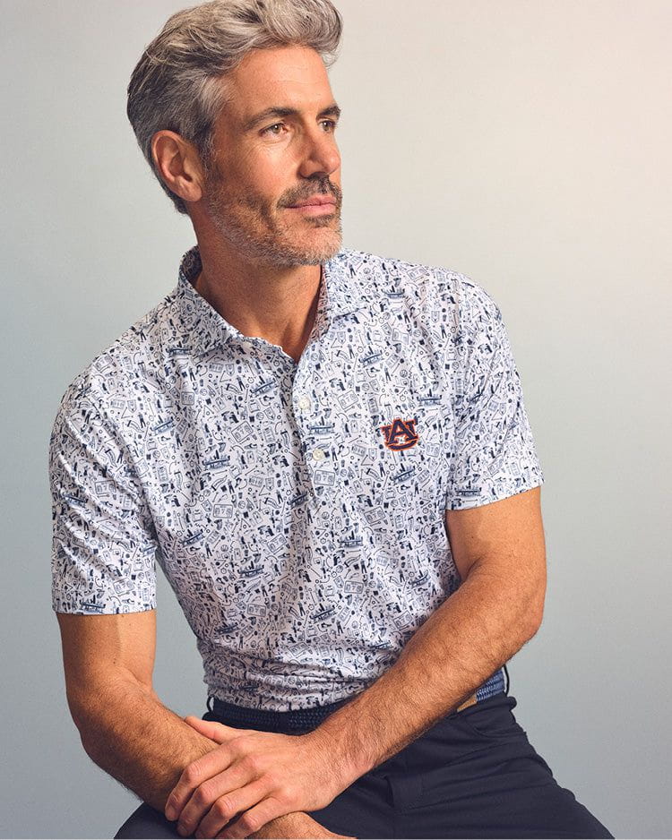 Auburn Hoop There It Is Performance Jersey Polo