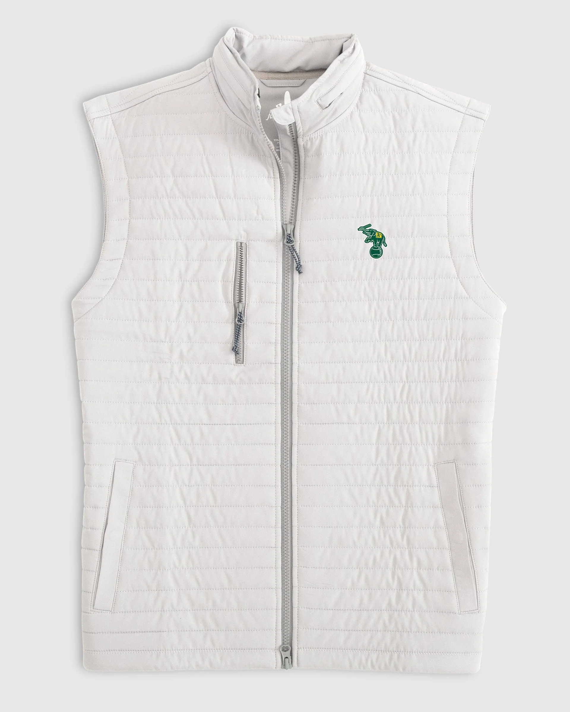 Oakland Athletics Crosswind Quilted Performance Vest - Cooperstown Logo