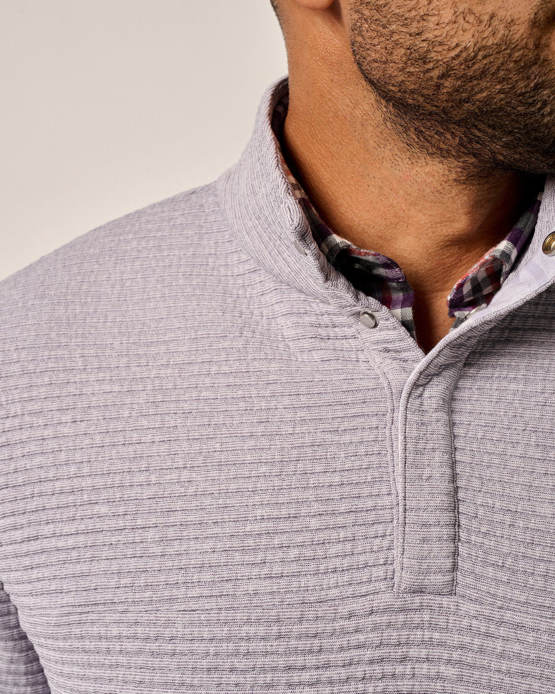 Benjy Heathered Henley Pullover