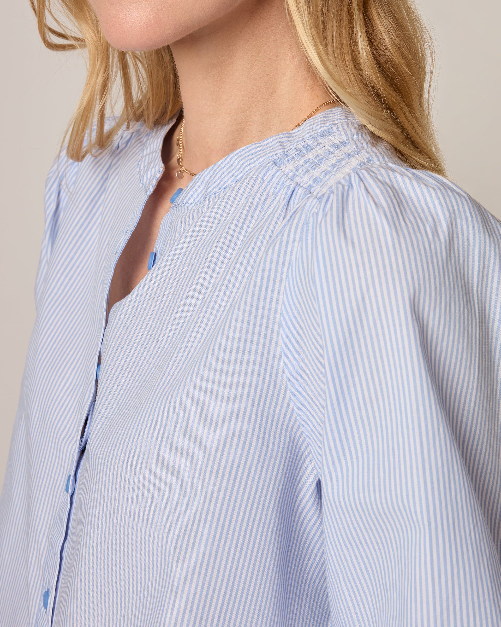 Blair Cotton Button Down Smock Blouse