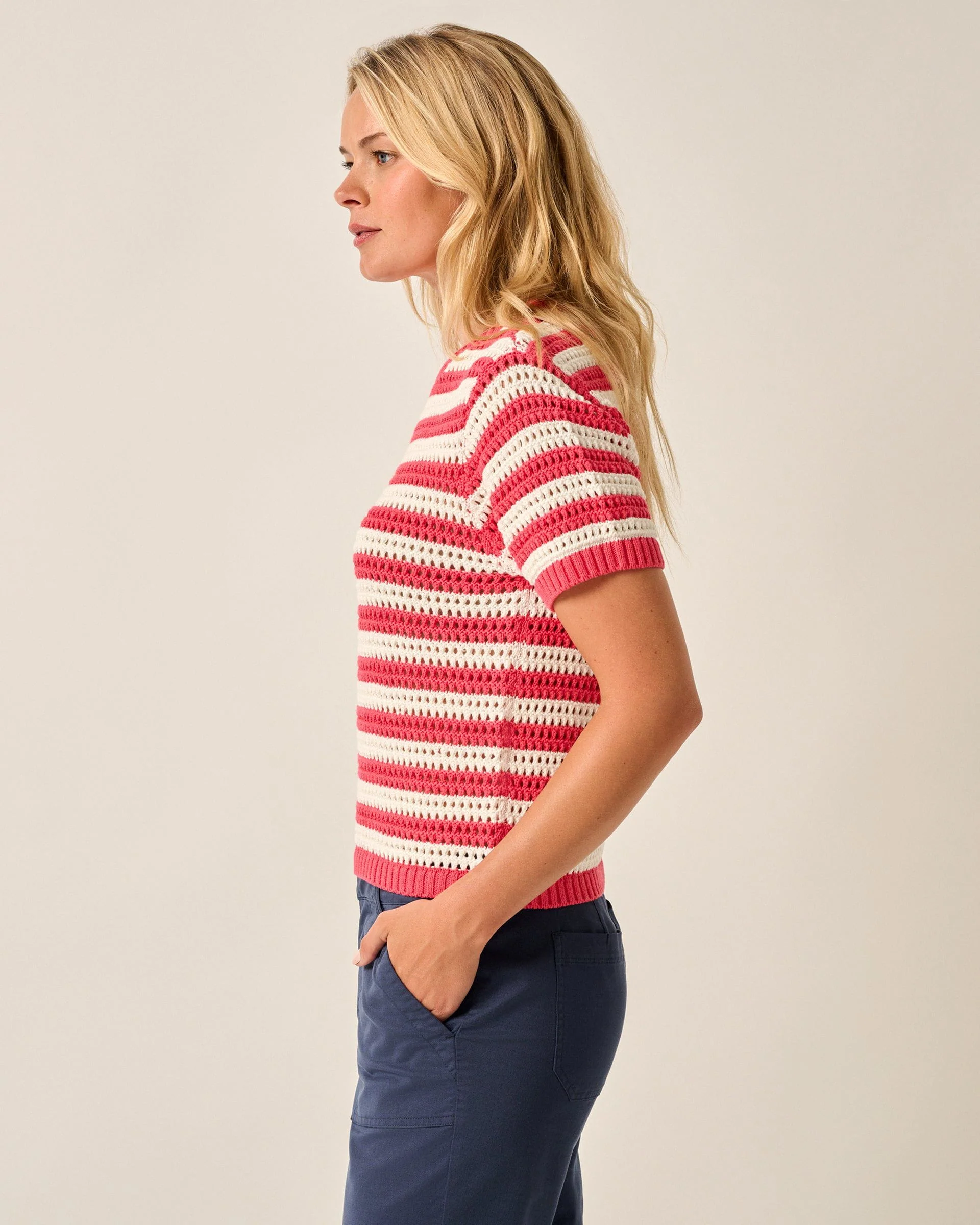 Aubrey Short Sleeve Cotton Sweater