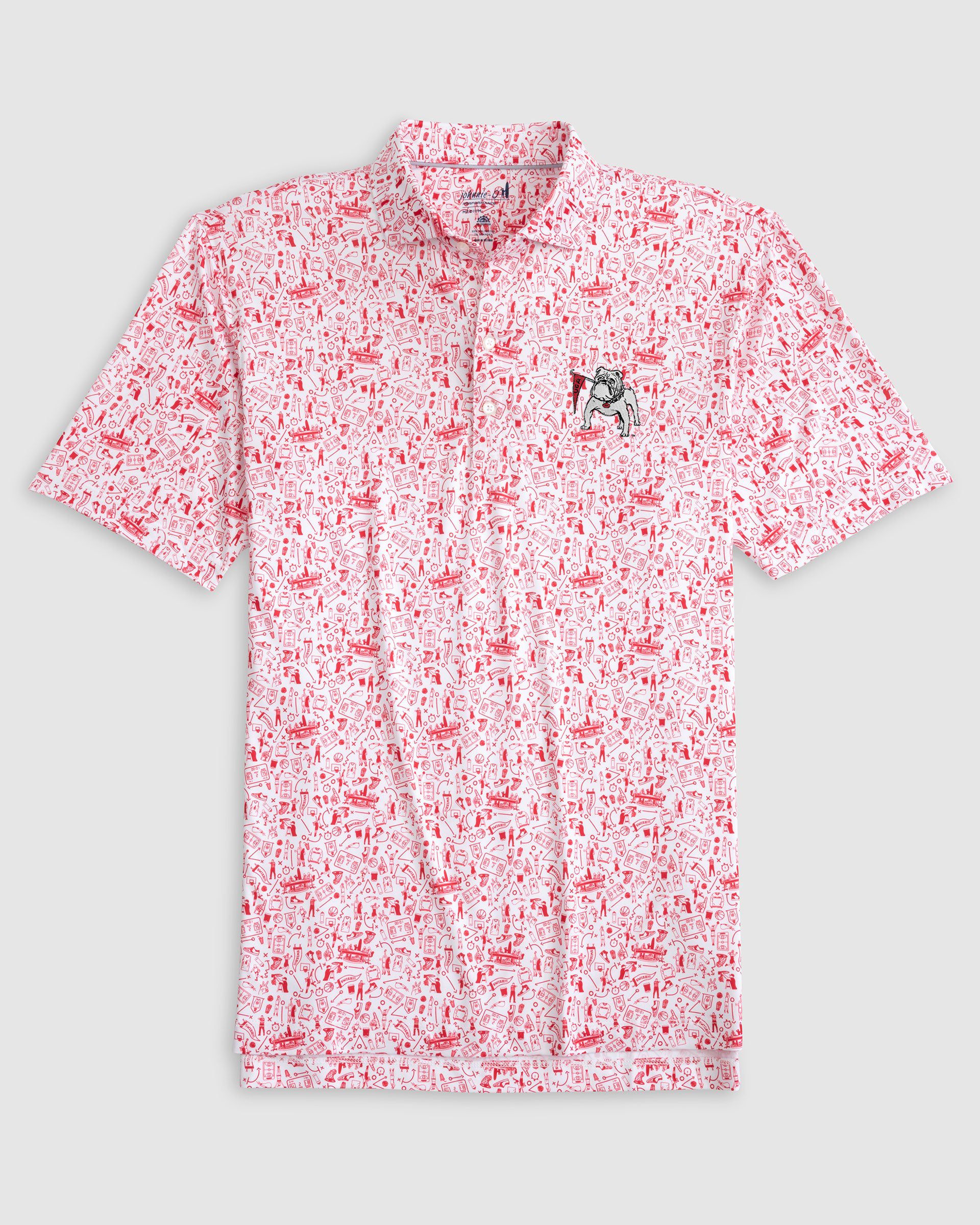 Georgia Hoop There It Is Printed Performance Jersey Polo - Vault Logo